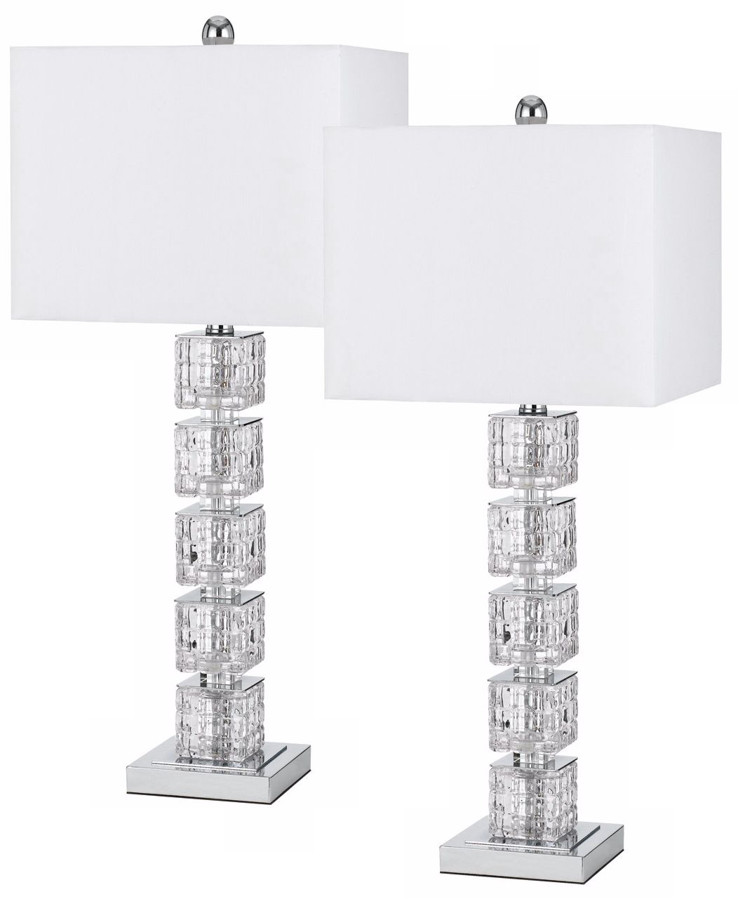 Set of 2 Tularosa Crystal Table Lamps