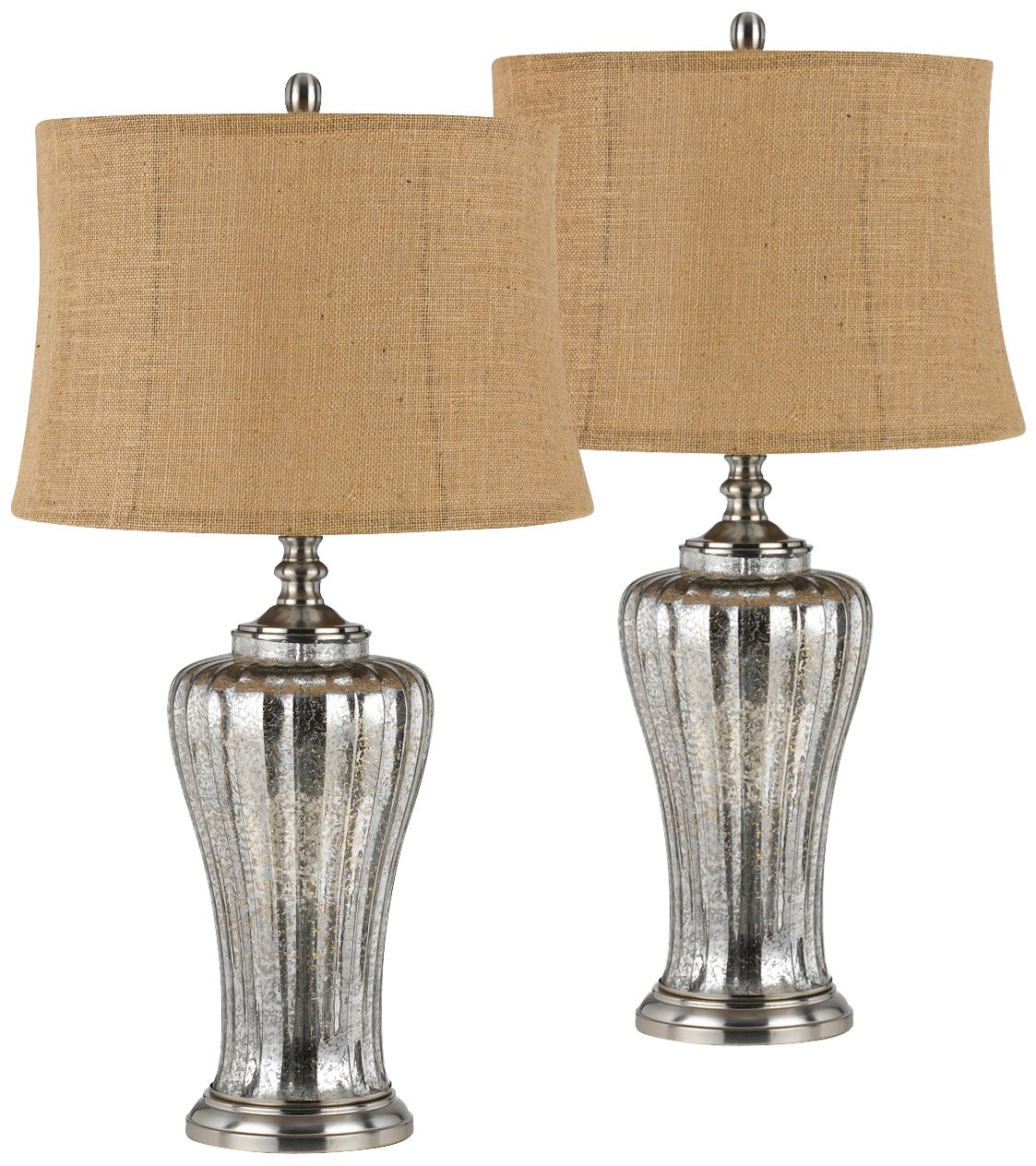 Set of 2 Sarasota Aged Glass Table Lamps
