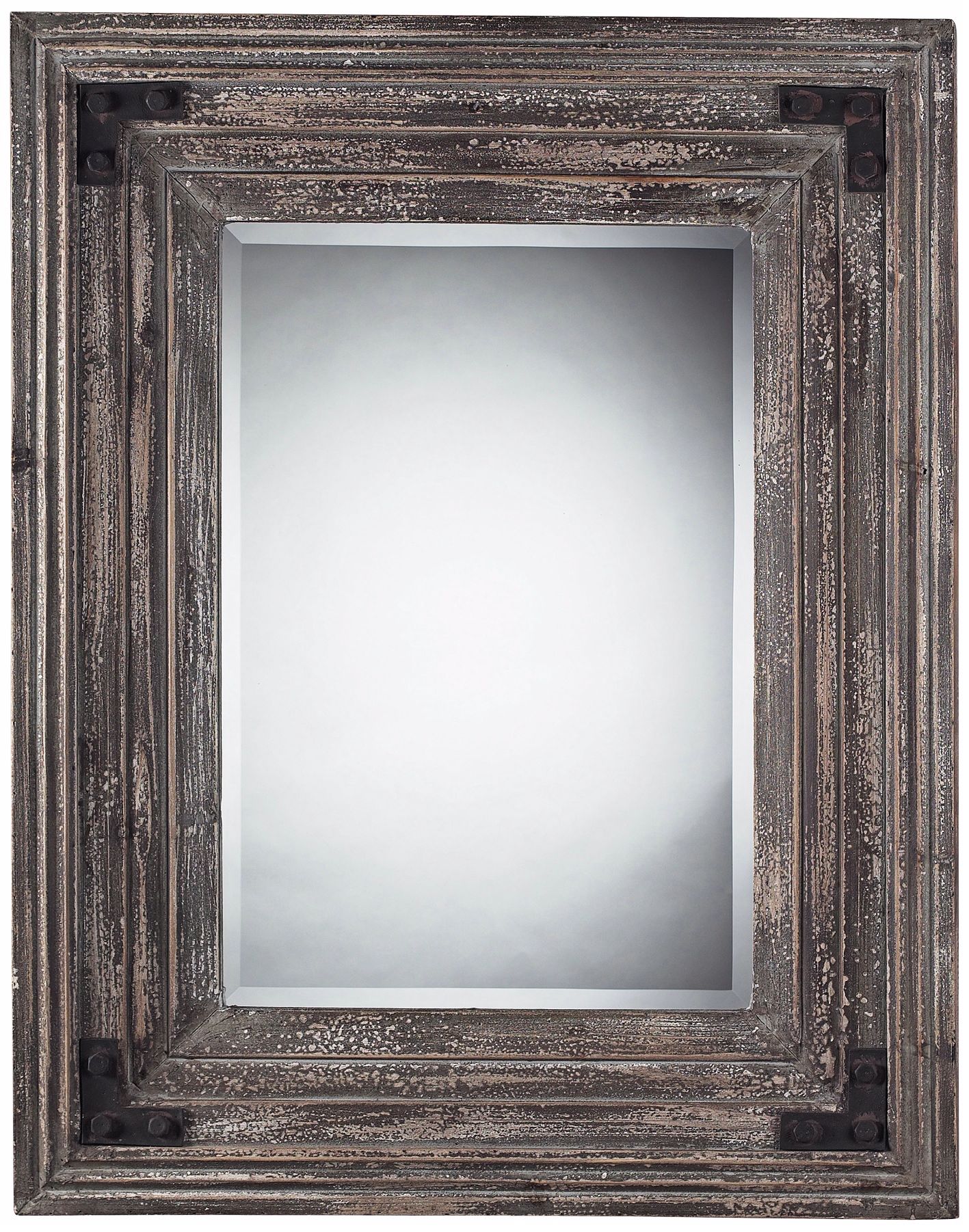 Staffordshore 18" High Reclaimed Wood Wall Mirror