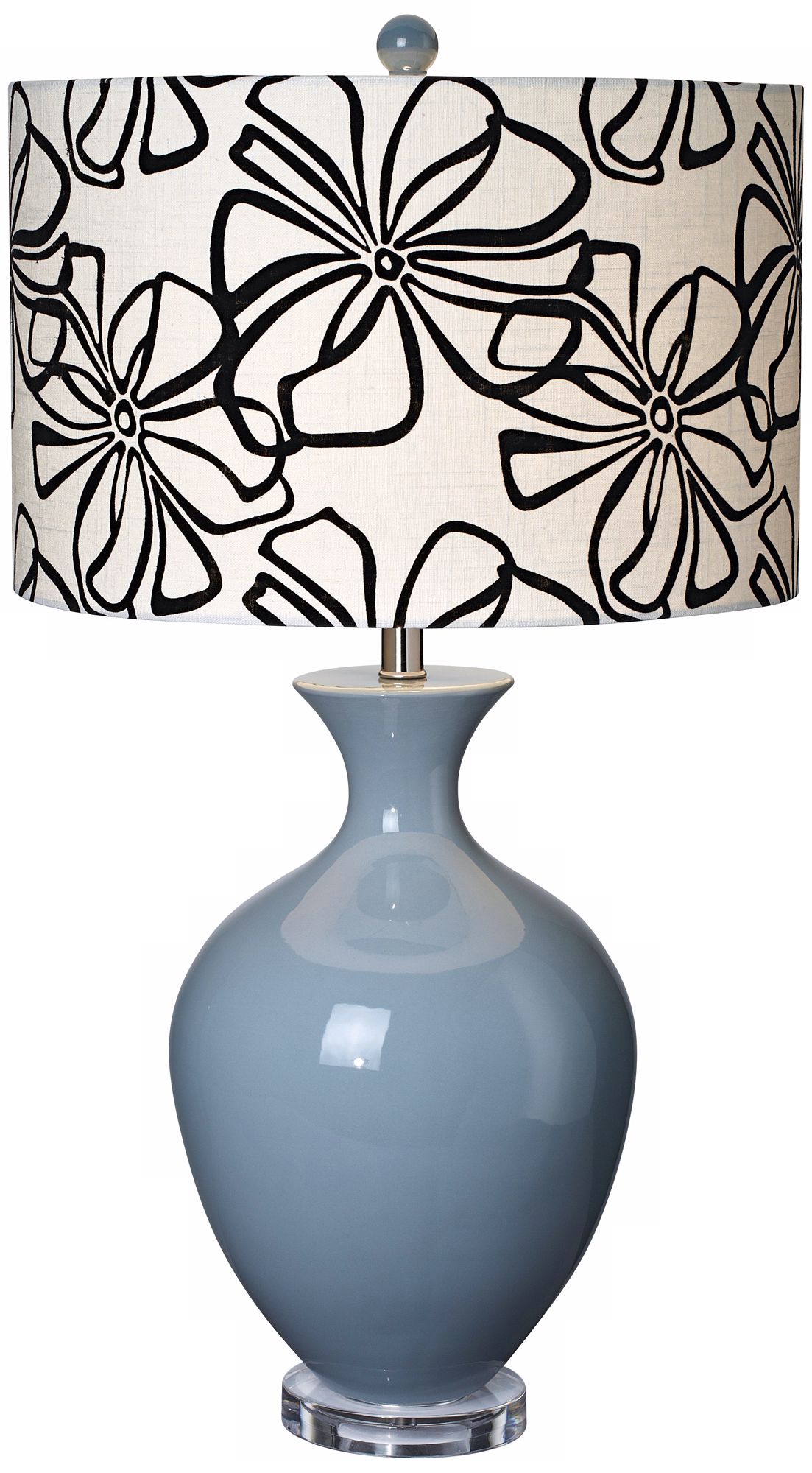 Hanford Ceramic Smoke Blue Table Lamp