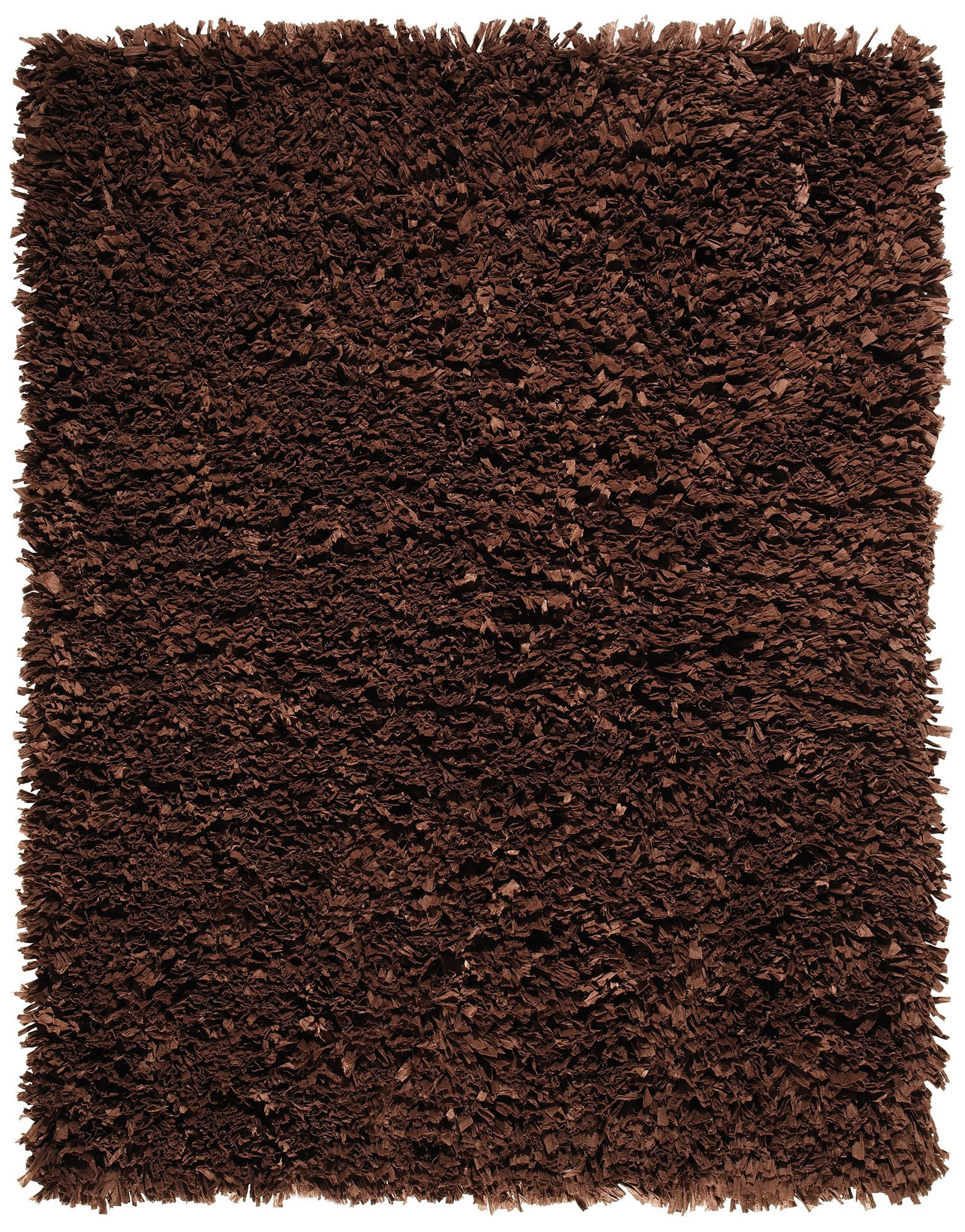 Kakao Paper Shag AMB0450 Dark Brown Area Rug