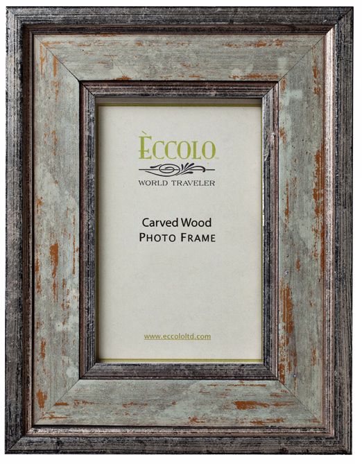 Argento Carved Wood 5x7 Silver-Gray Photo Frame
