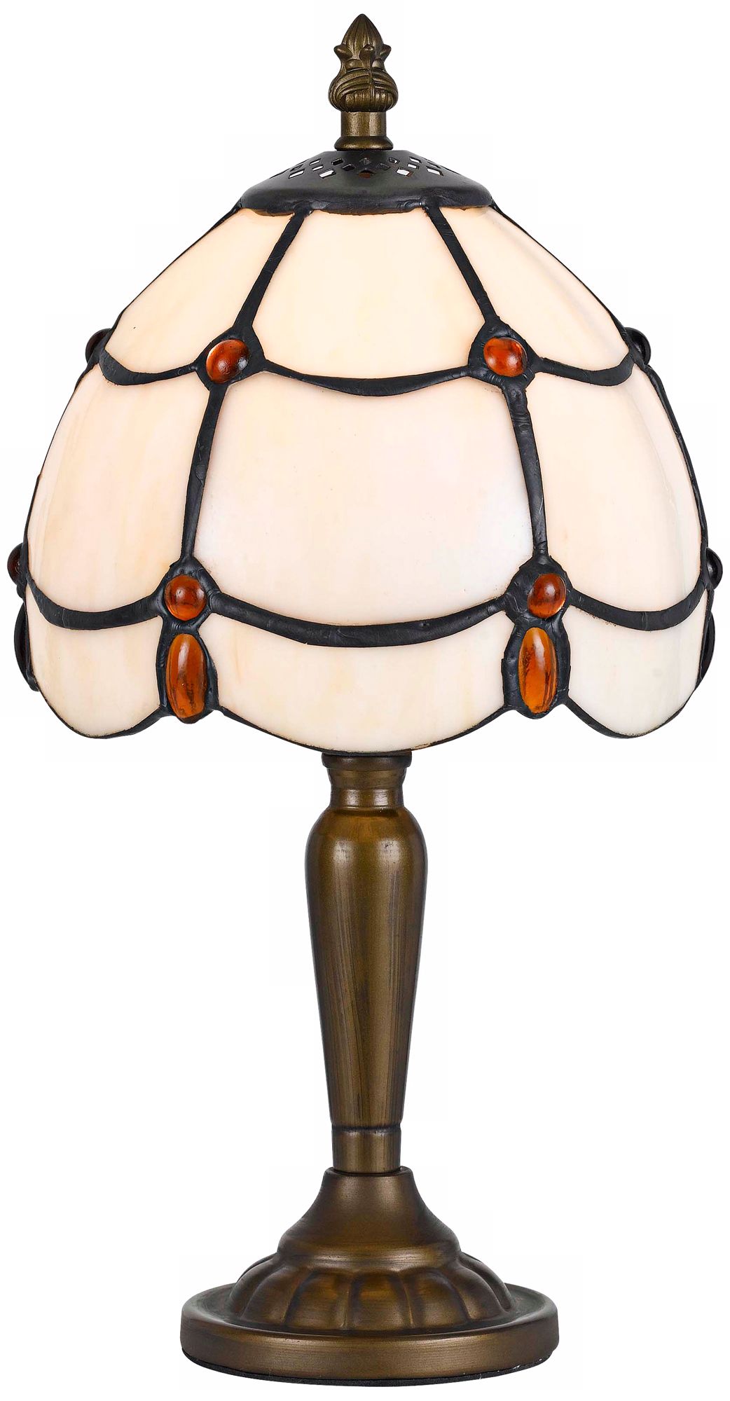 Cream Dome Tiffany Style Accent Lamp