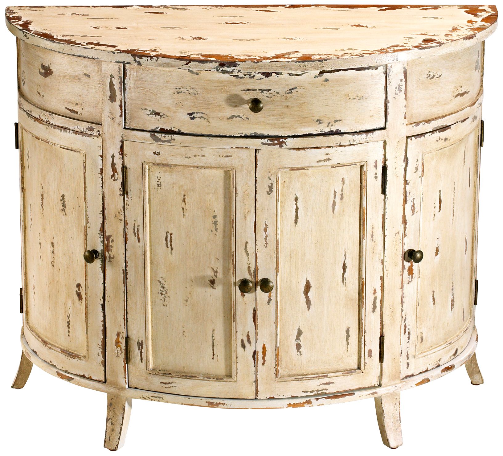 Distressed Gable Demi Lune Chest