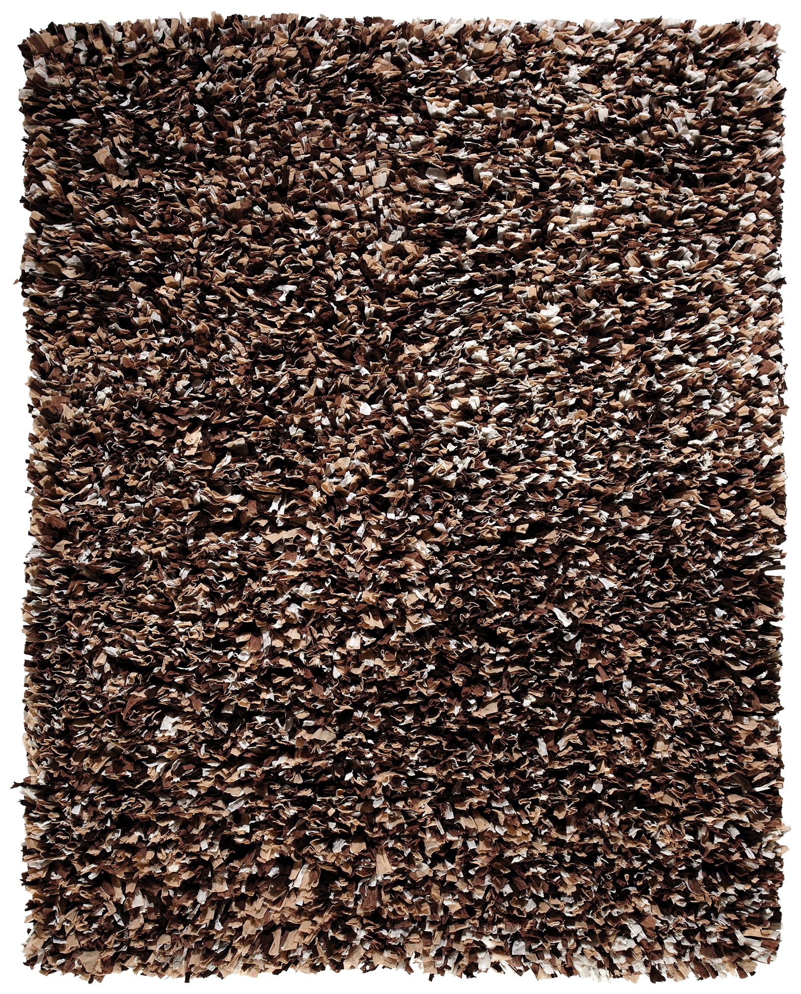 Confetti Paper Shag AMB0452 Brown Area Rug