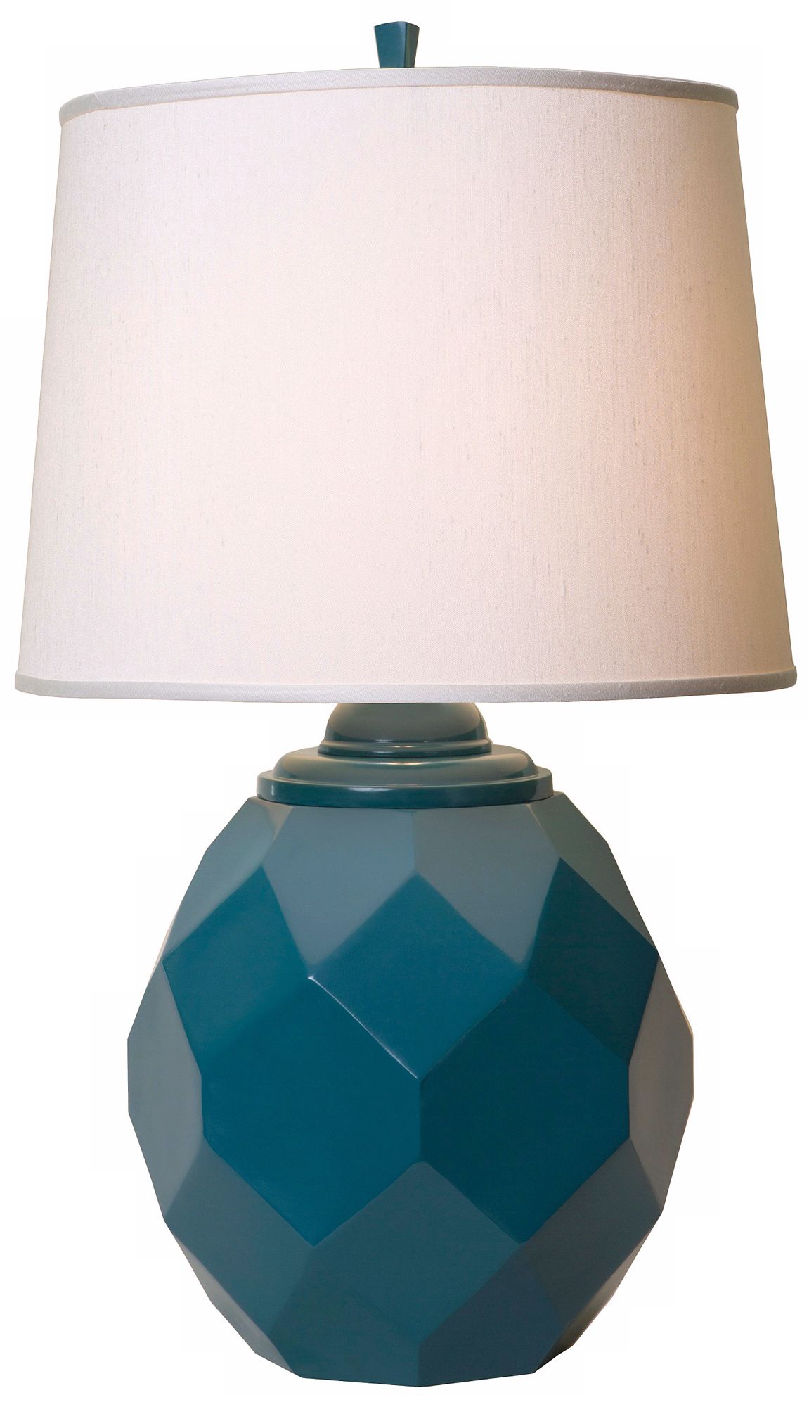 Thumprints Jewel Cast Metal Teal Blue Table Lamp