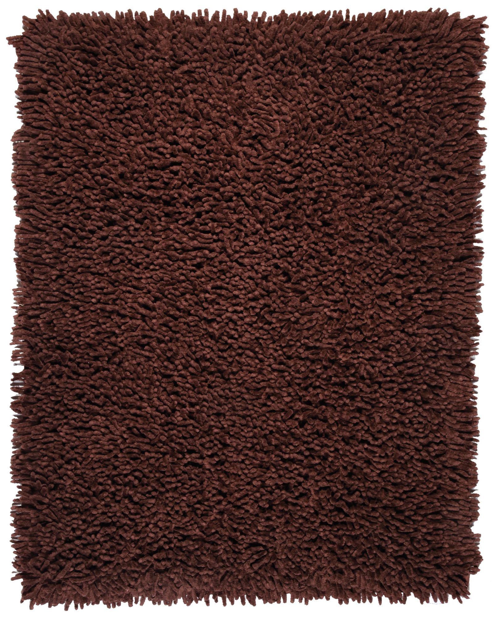 Coffee Bean Silky Shag AMB0650 Dark Brown Area Rug