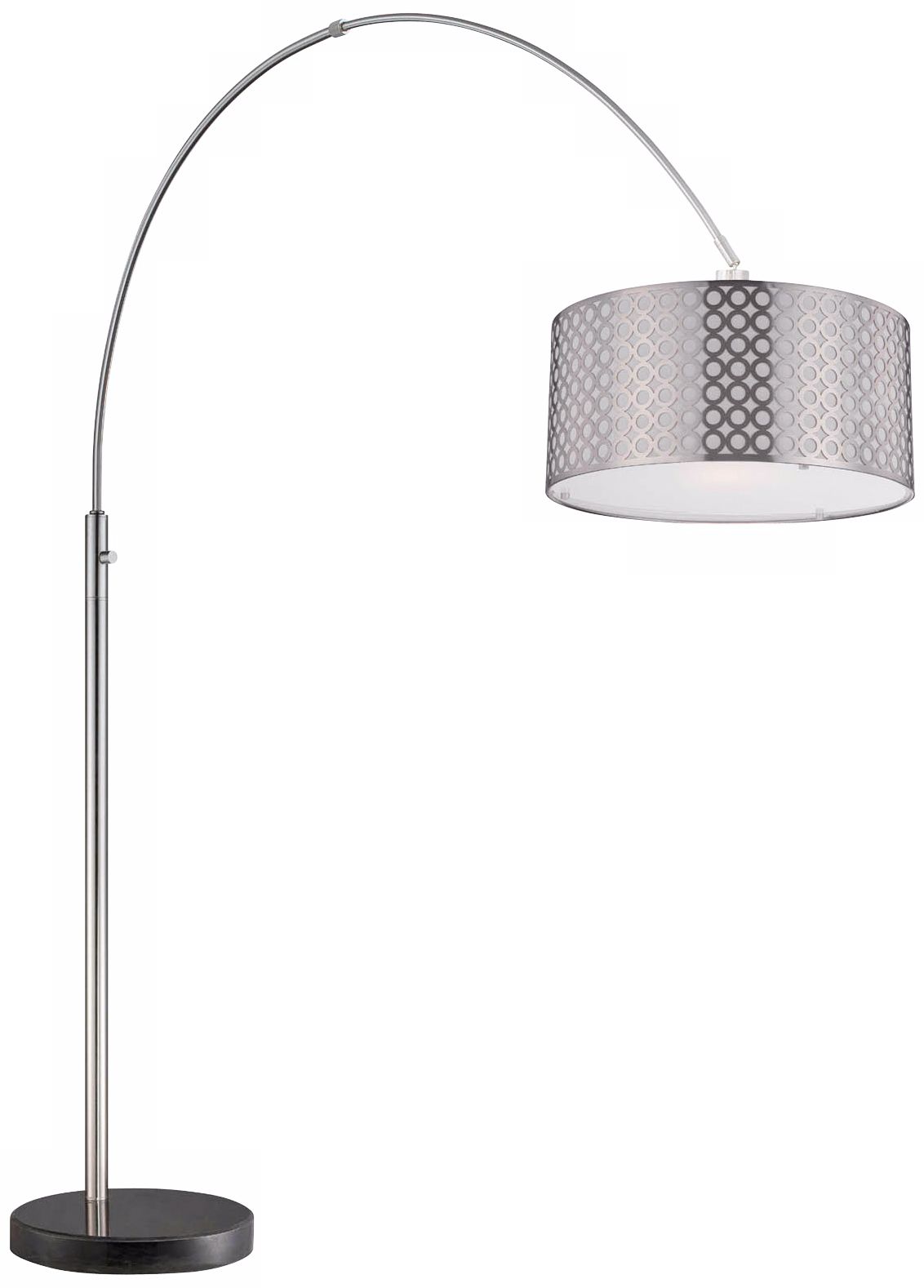 Lite Source Netto Arch Polished Steel Floor Lamp