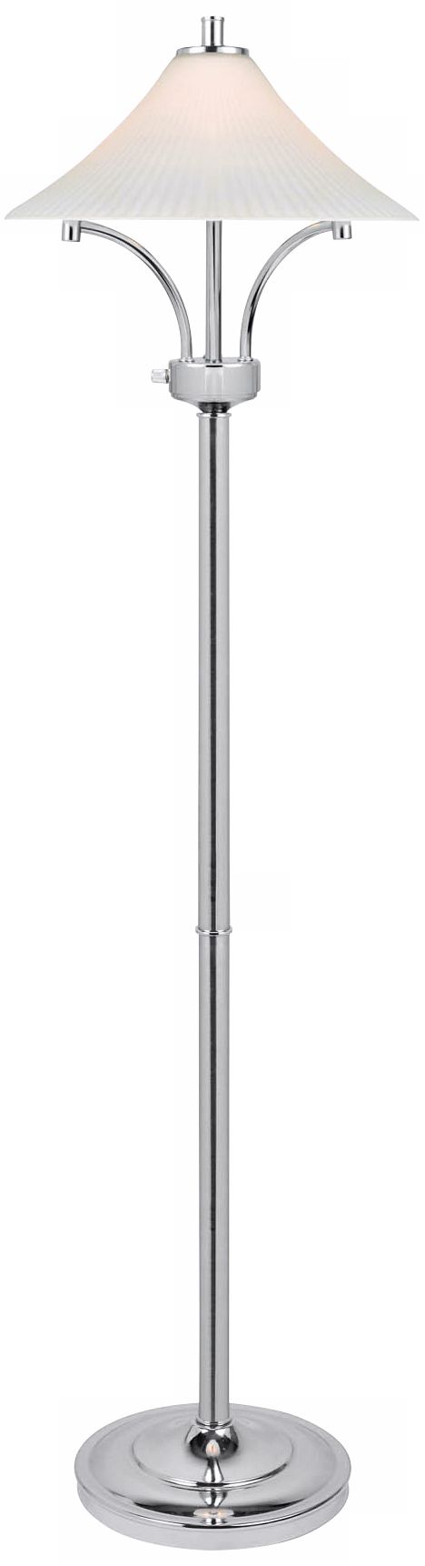 Lite Source Ragnar 2-Light Chrome Floor Lamp