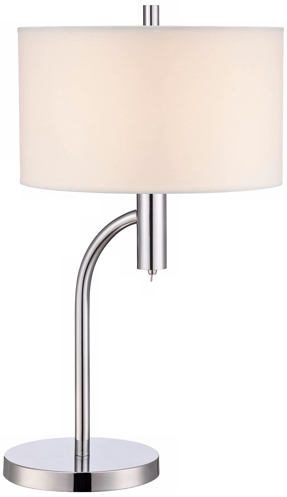 Lite Source Chantay Curved Arm Polished Steel Desk Lamp