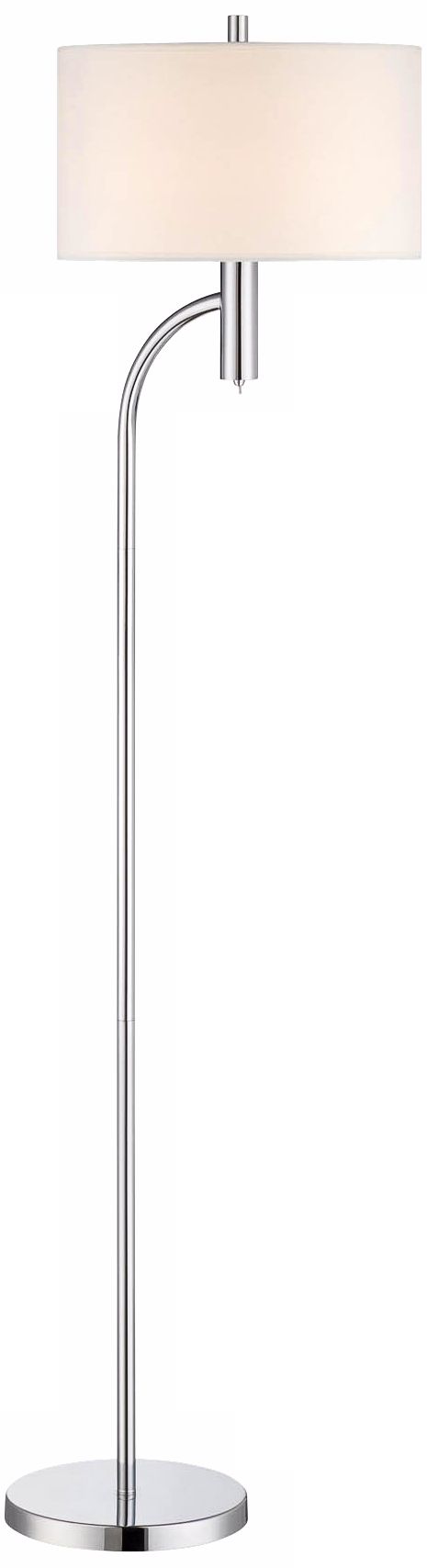 Lite Source Chantay Curved Polished Steel Floor Lamp
