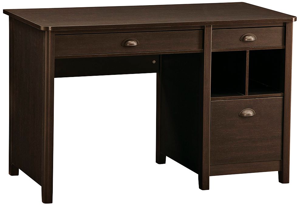 Addison 3-Drawer Dark Oldwood Computer Desk