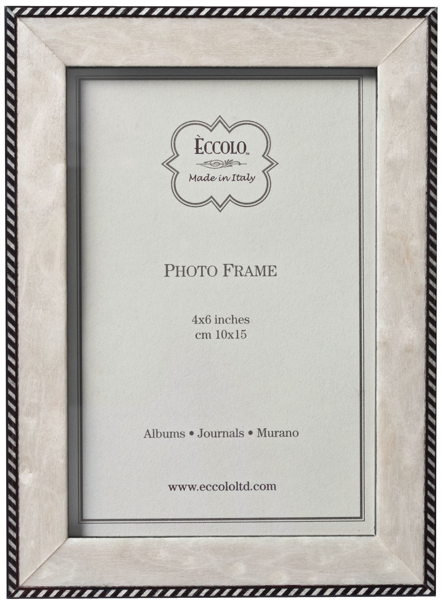 Modern Anniversary 4"x6" Marquetry Picture Frame