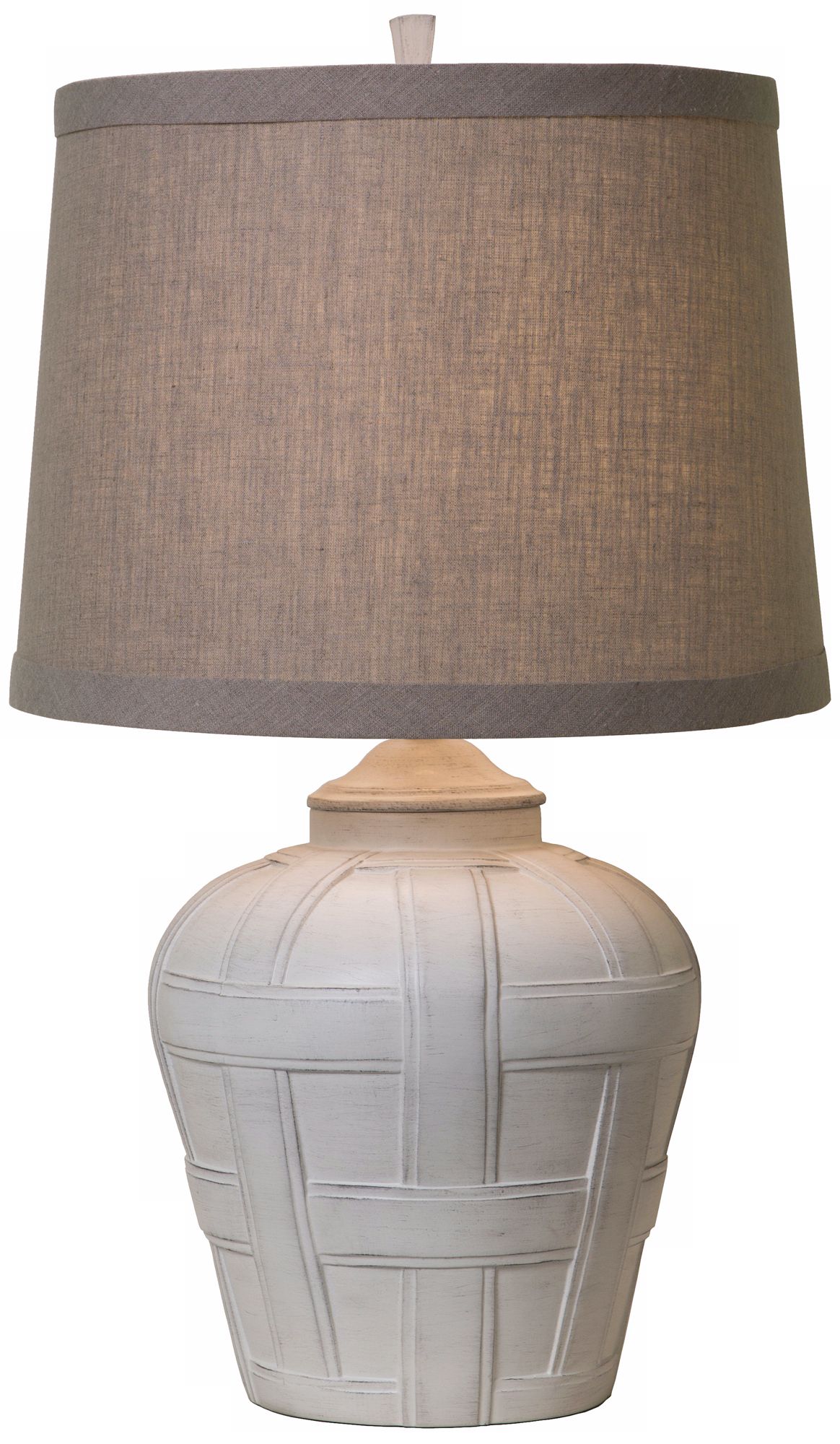 Thumprints Seagrove Natural Distressed White Table Lamp