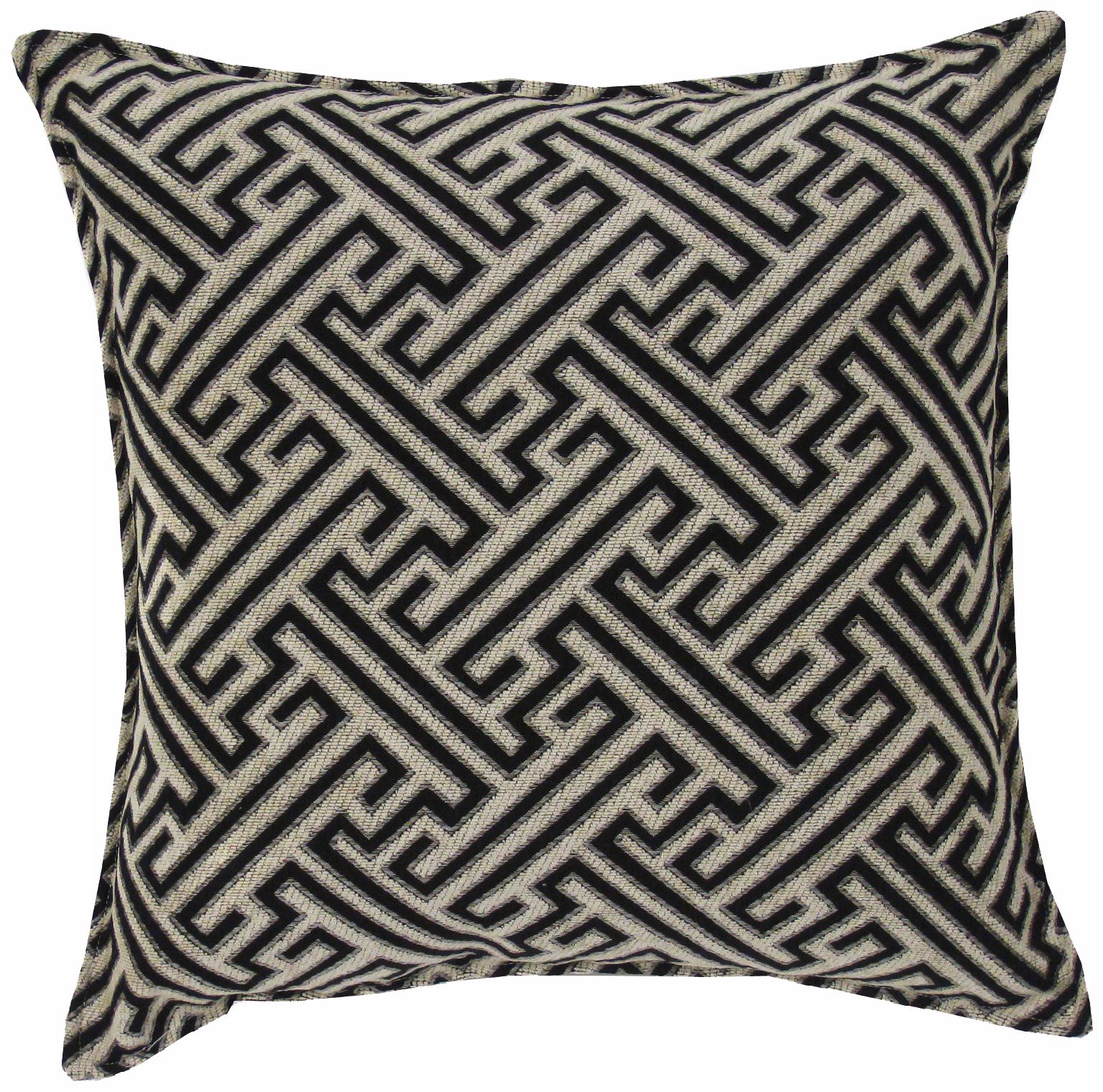 Crazen Black White 20" Square Down Throw Pillow