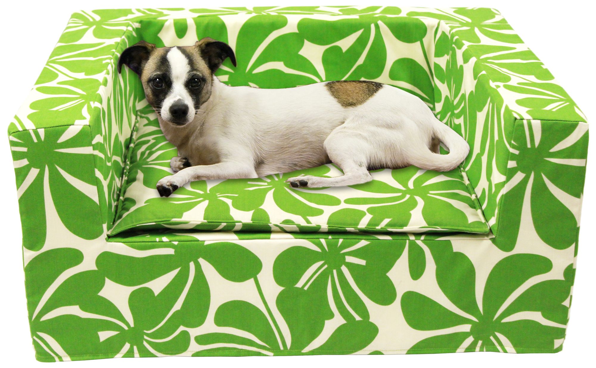 Luxury Green Floral 31" Wide Large Sofa Pet Bed