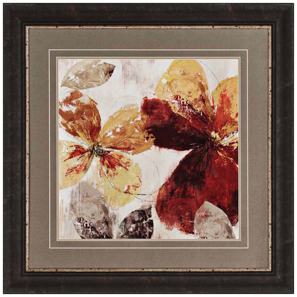 Paloma II 38" Square Framed Floral Wall Art