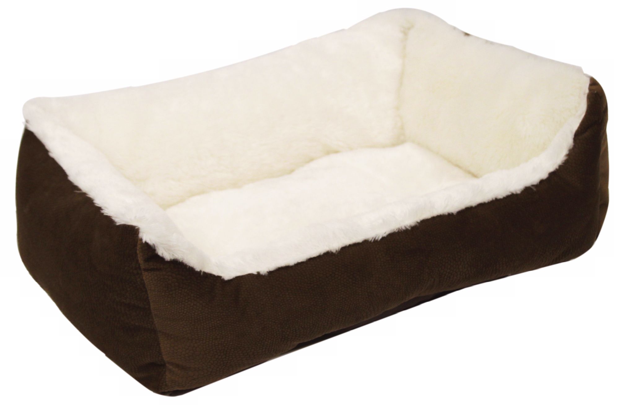 Tobacco Brown 18" Wide Rectangular Bumper Small Pet Bed