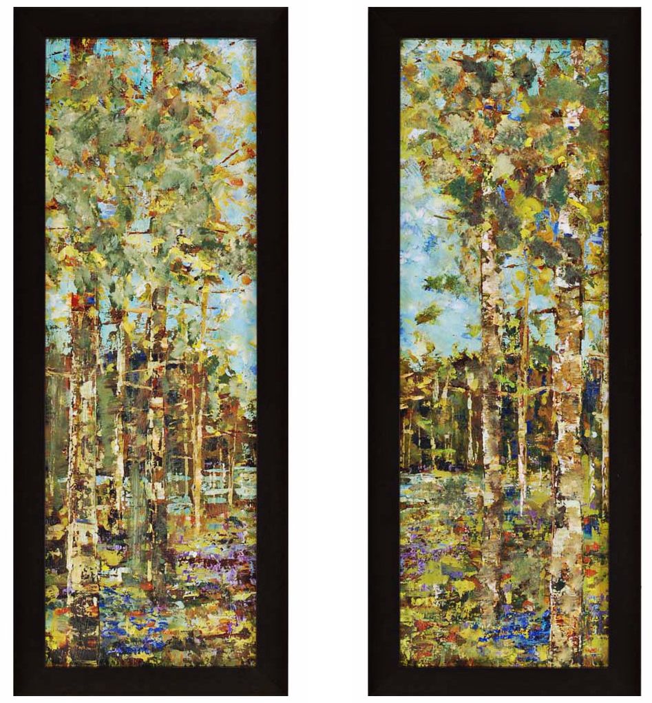 Set of 2 Abundance 39" High Contemporary Landscape Wall Art