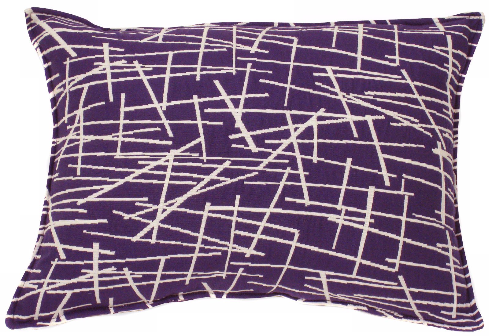 Aubergine Purple Stix 20" Wide Down Throw Pillow