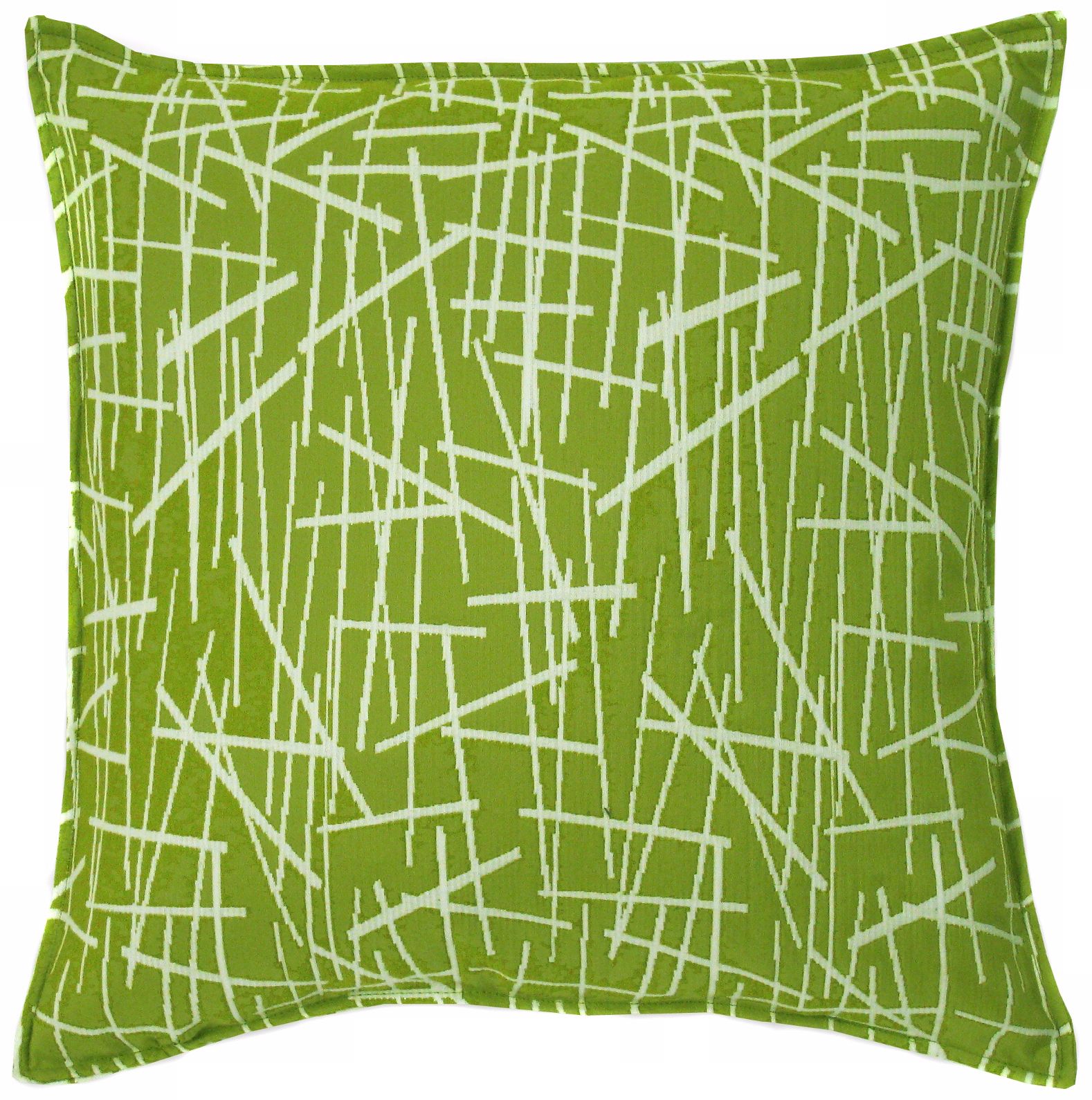 Green Stix 20" Square Down Throw Pillow