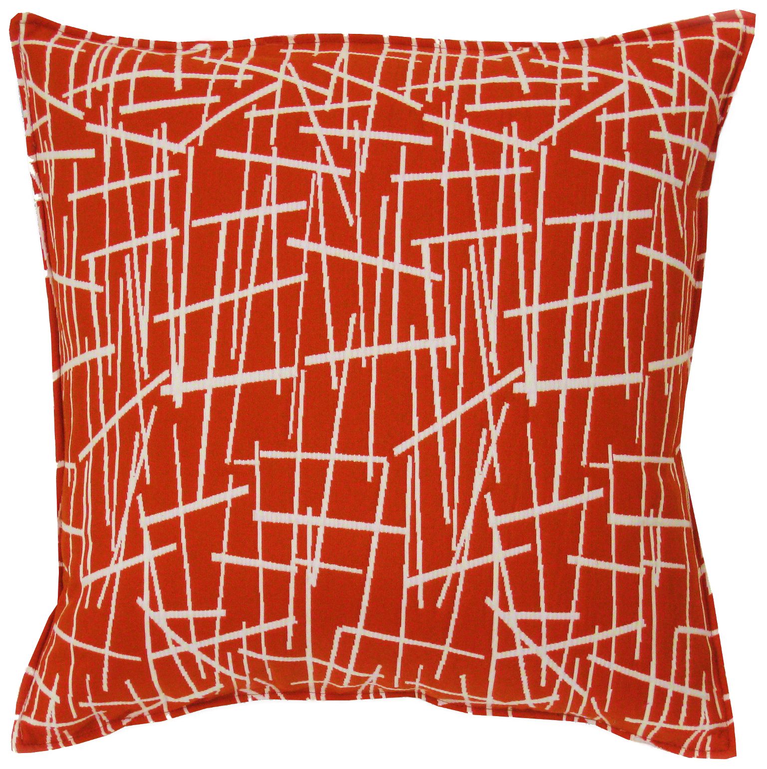 Orange Stix 20" Square Down Throw Pillow