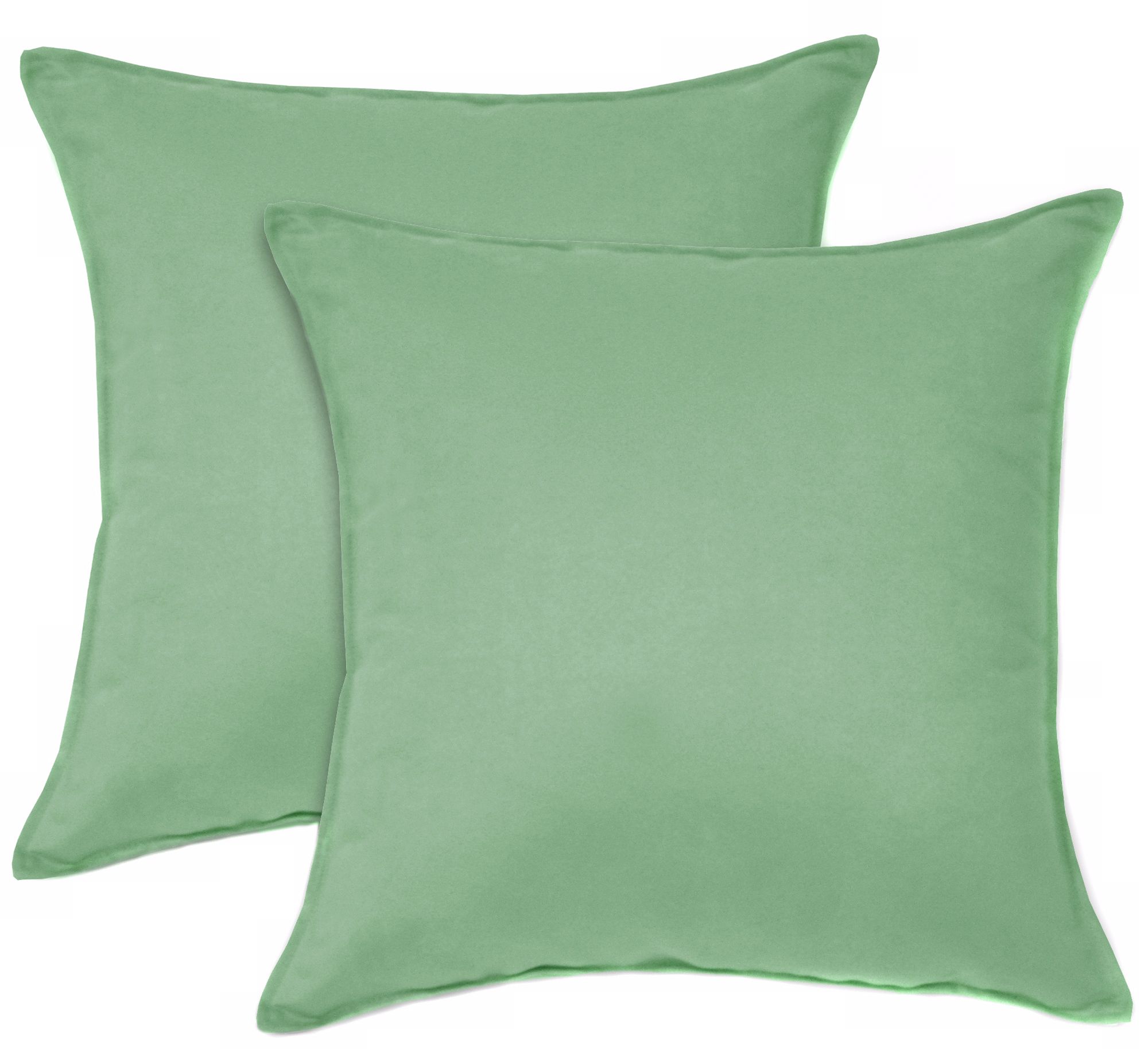 Set of 2 Aqua Suede 18" Square Down Throw Pillow
