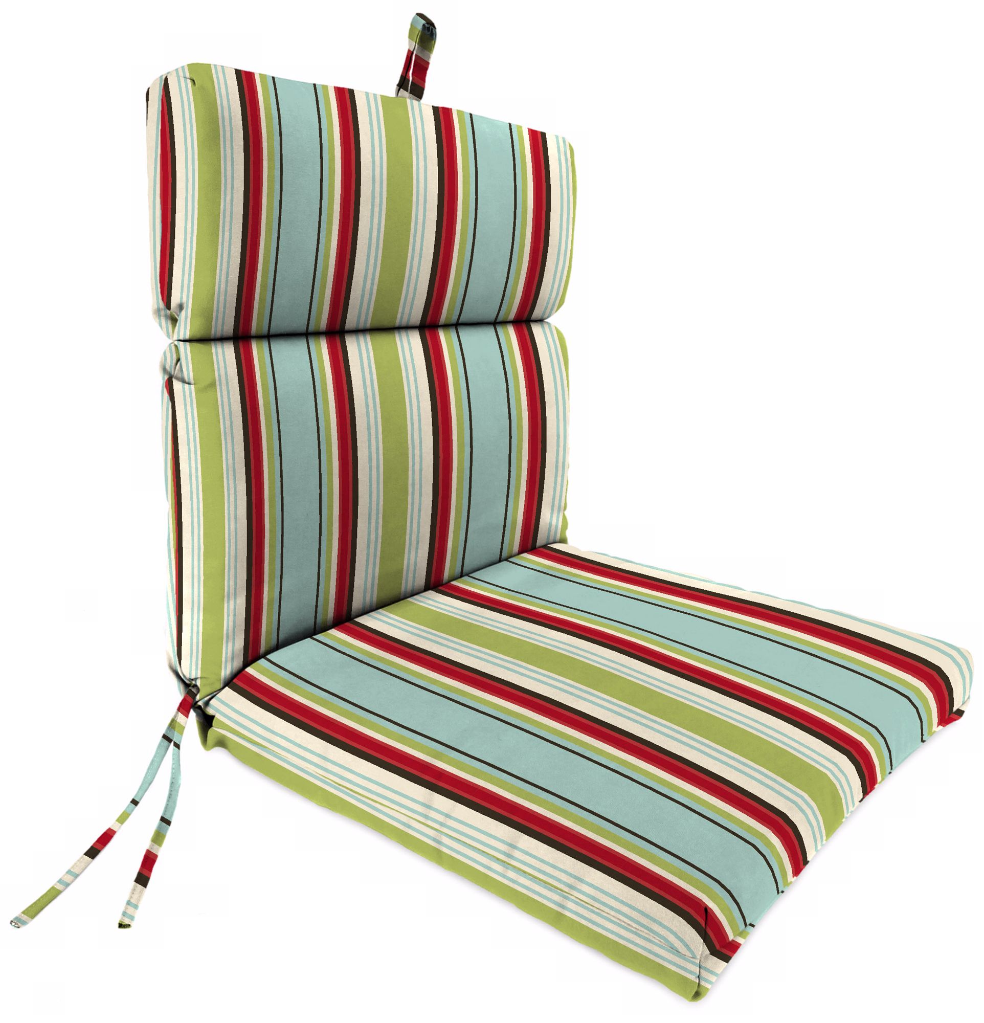 Kiwi Red Blue French Edge 21" Outdoor Chair Cushion