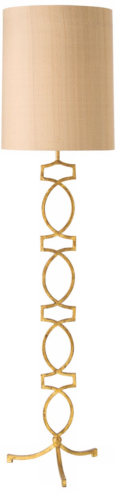 Arteriors Cooper Gold Leaf Iron Floor Lamp