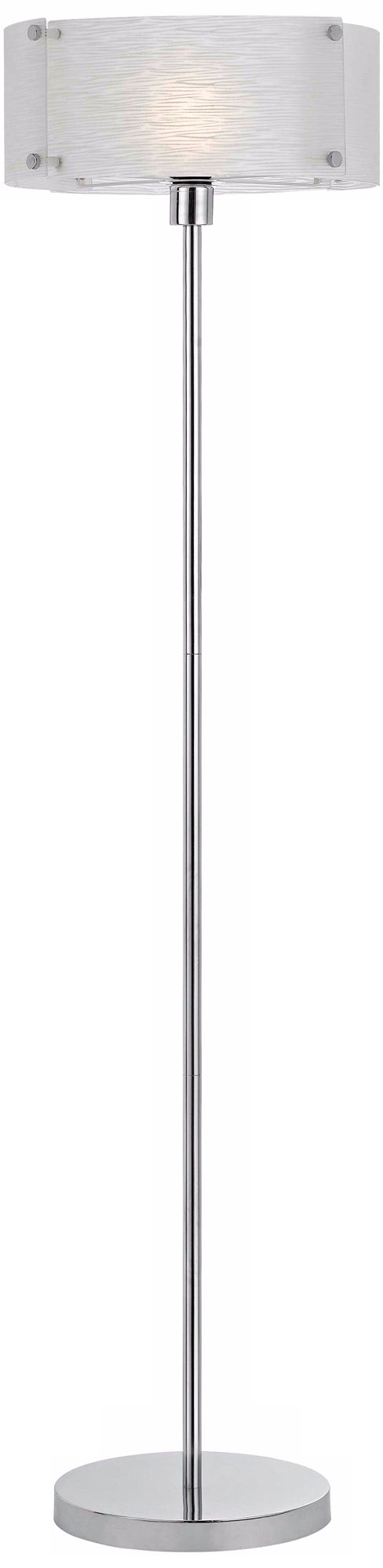 Horizon Chrome and Shimmery Glass Floor Lamp