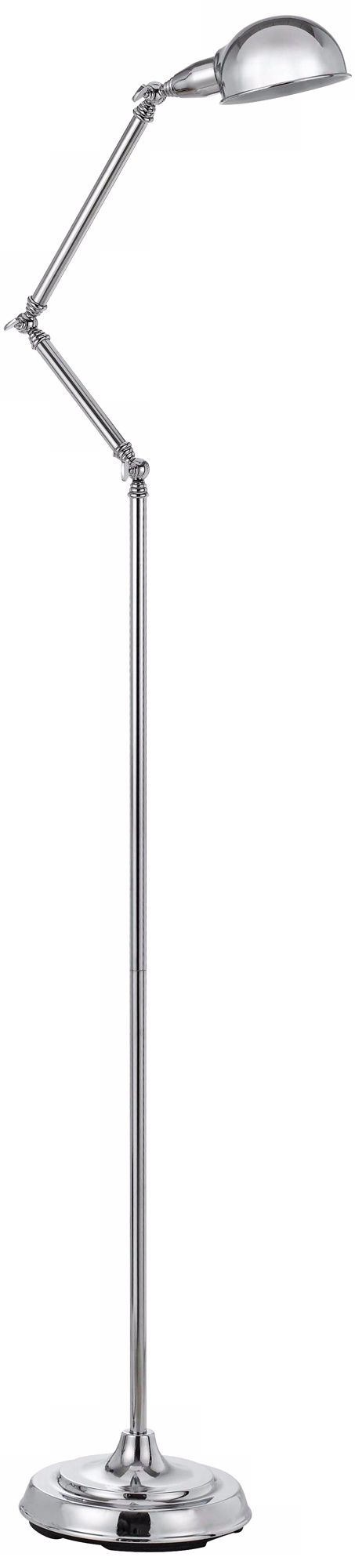 Weber Pharmacy Style Floor Lamp Chrome