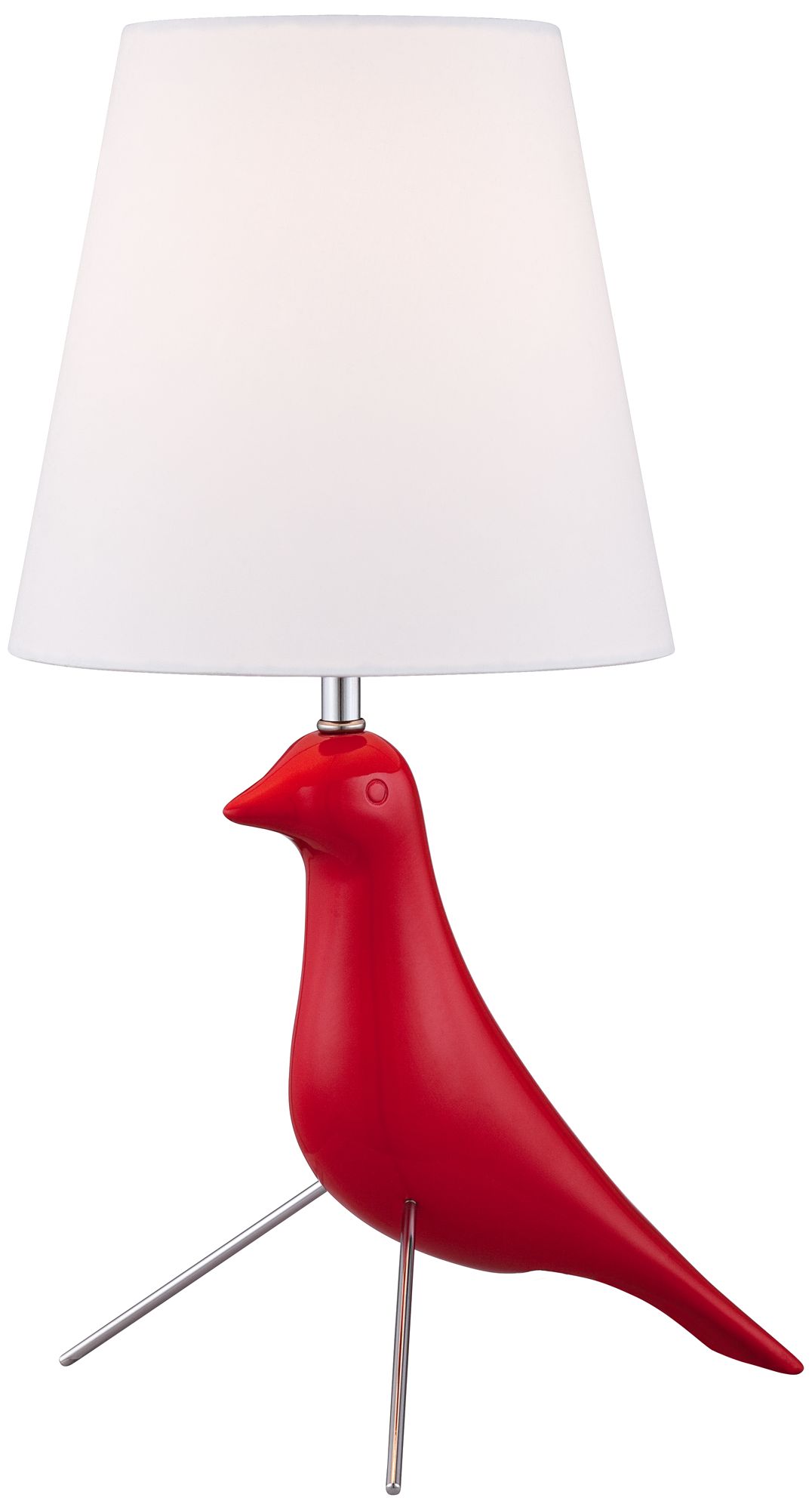 Red Twitter Bird Contemporary Accent Lamp