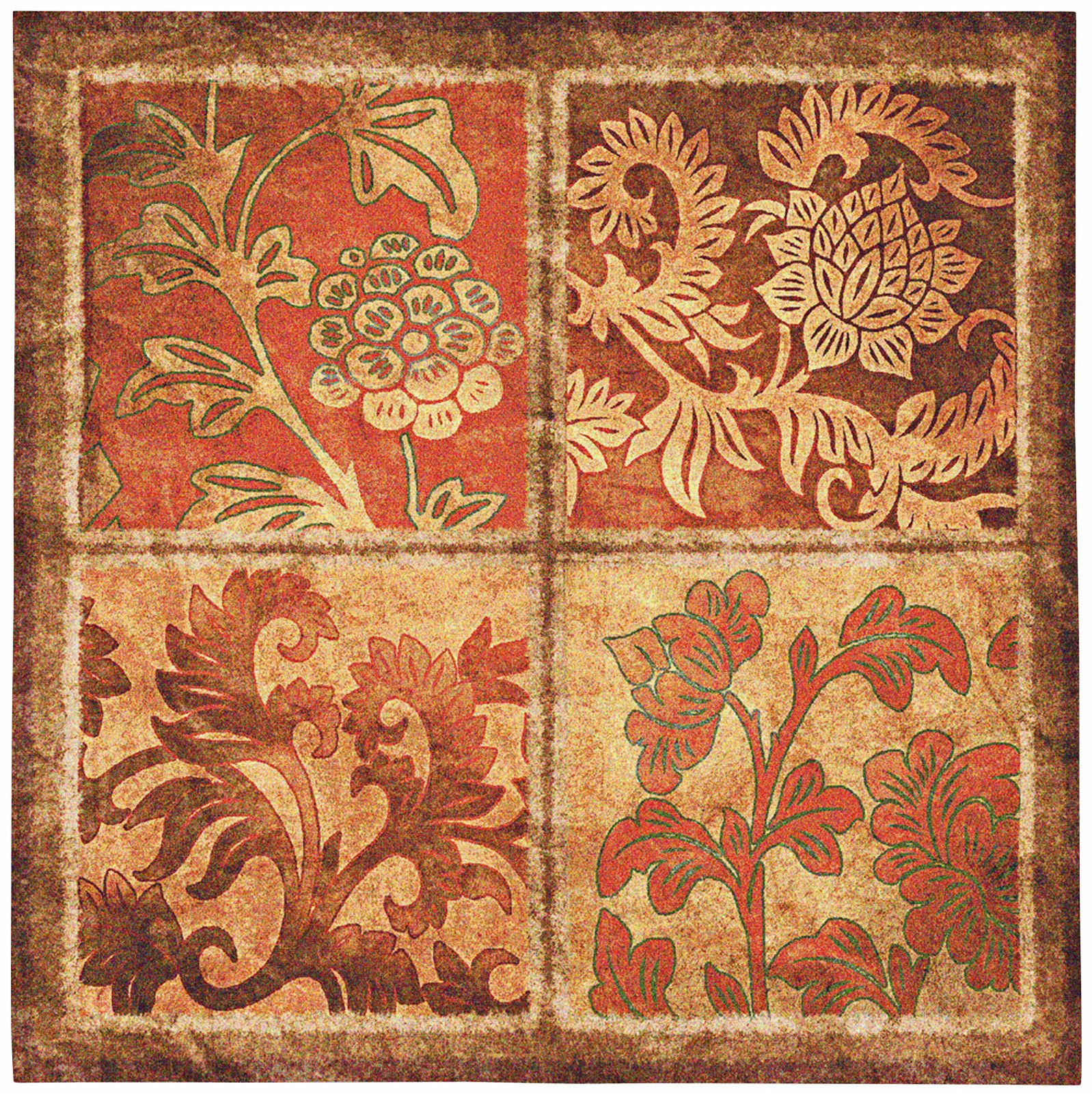 Botanical Scroll 44" Square Wall Tapestry