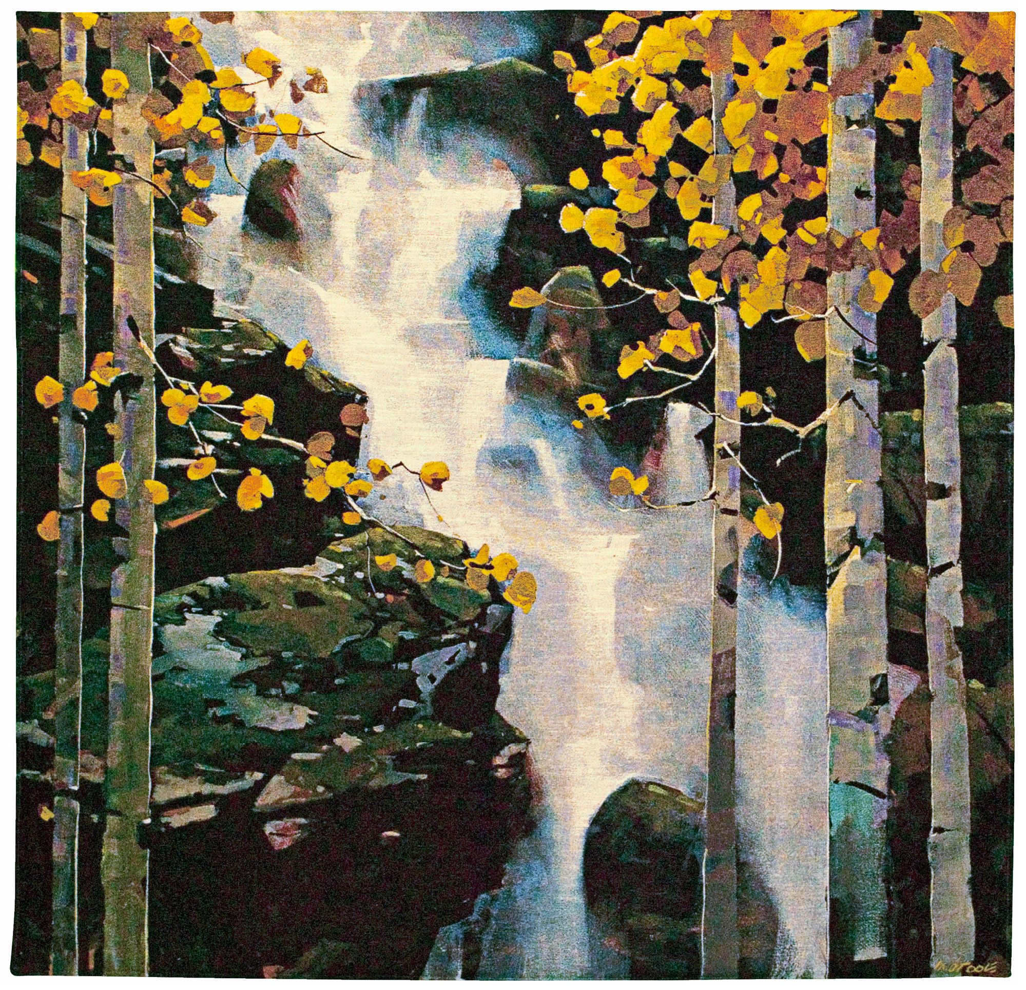 Waterfall 53" Square Wall Tapestry
