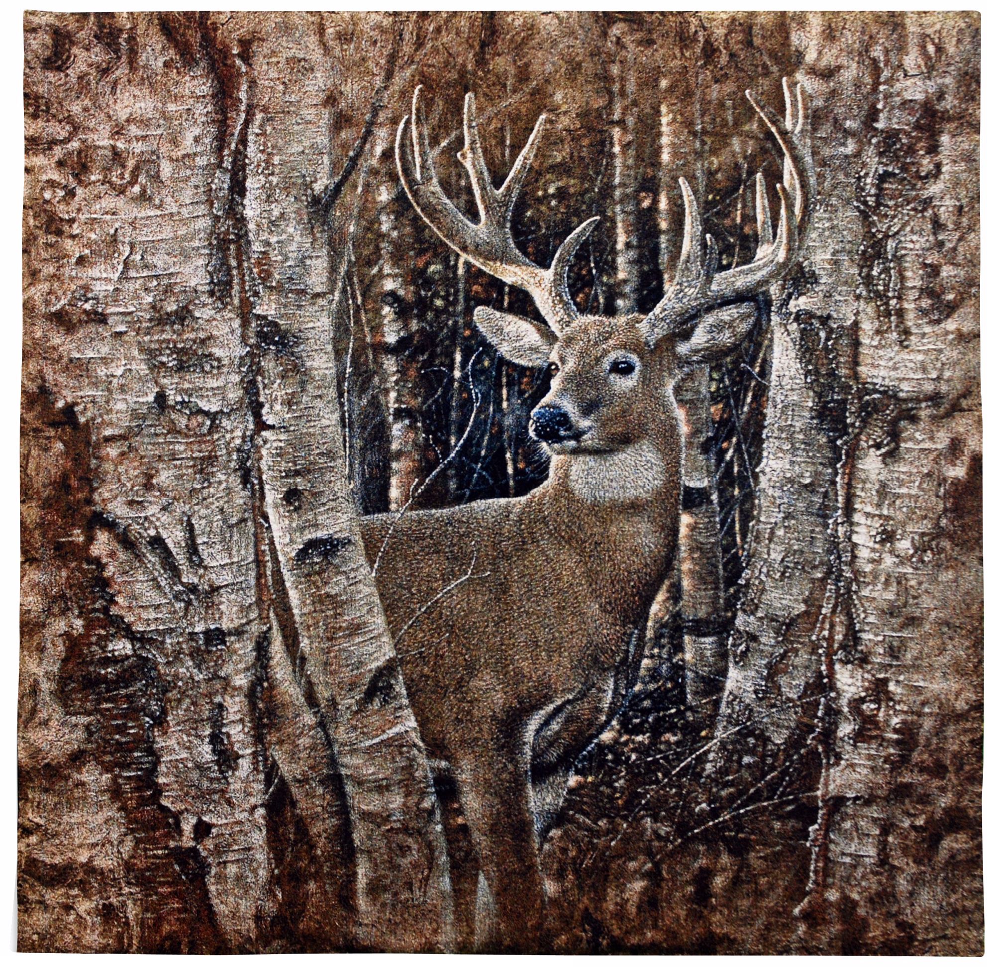 Birchwood Buck 52" High Wall Tapestry