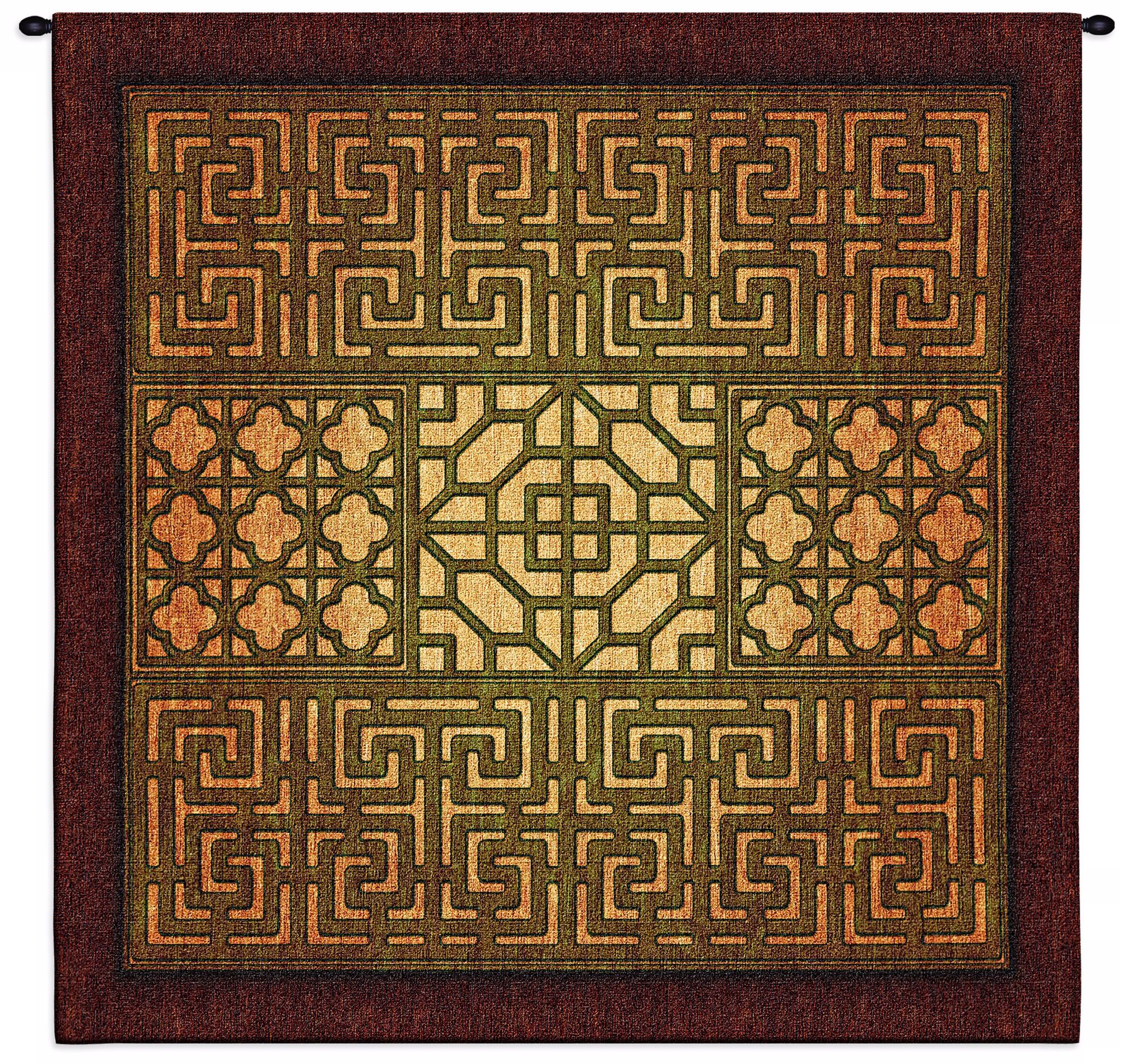 Eastern Lattice 53" Square Wall Tapestry