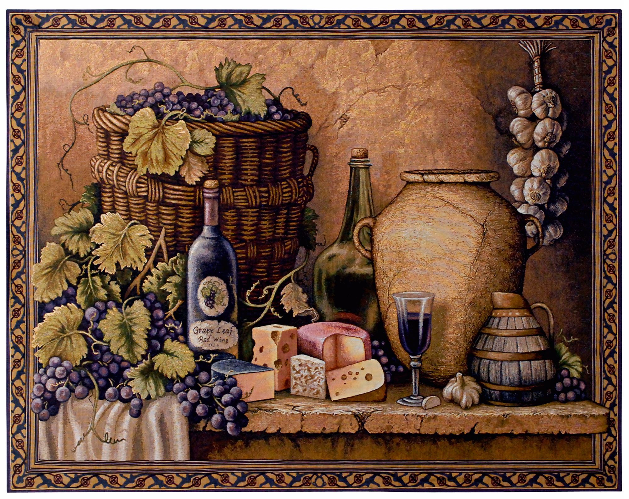 Wine Tasting 53" Wide Wall Tapestry