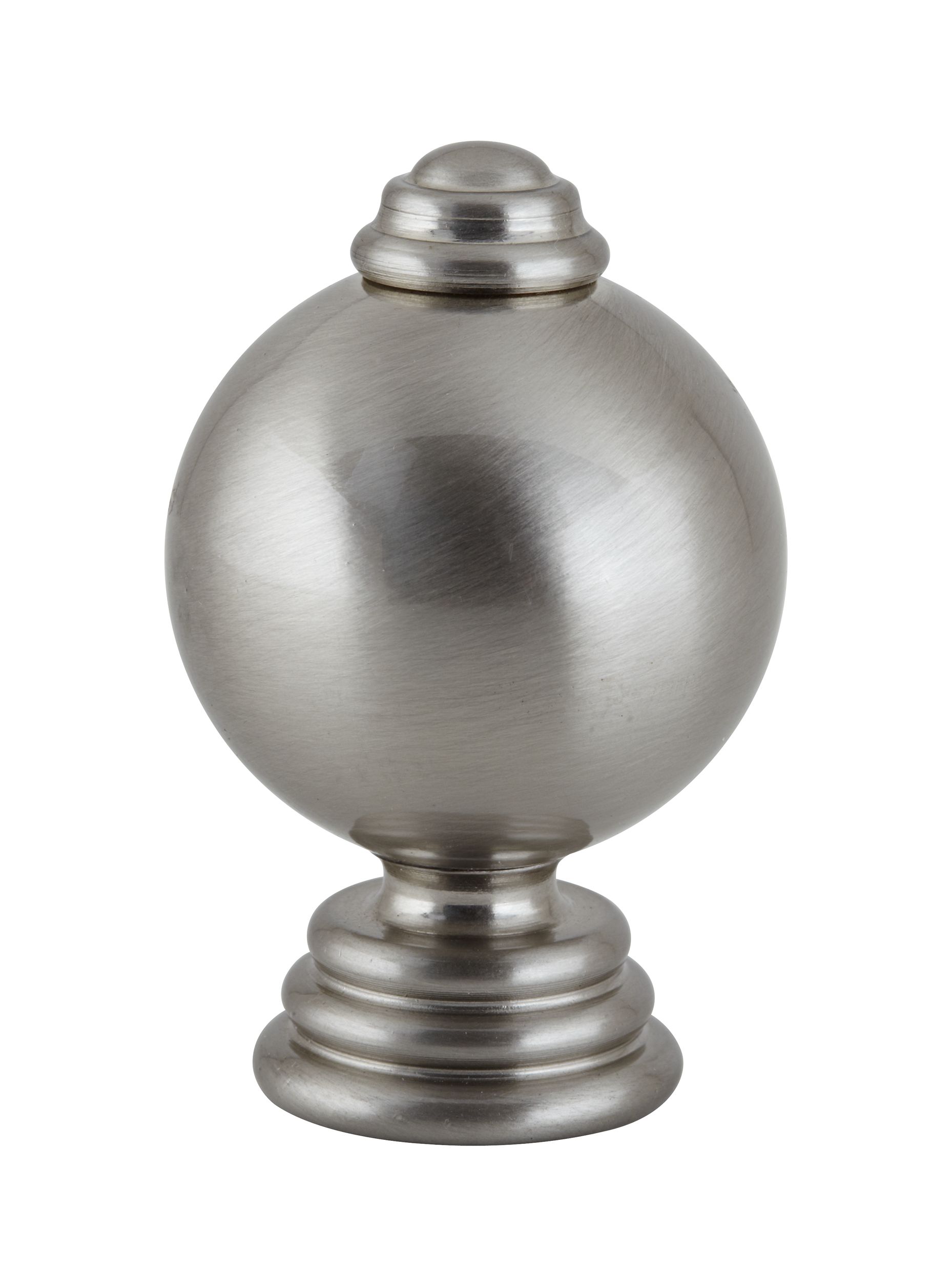 Brushed Nickel Finish Tiered Ball Lamp Shade Finial