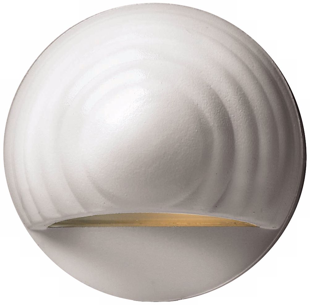Hinkley Matte White Round Eyebrow 12 Volt LED Deck Light