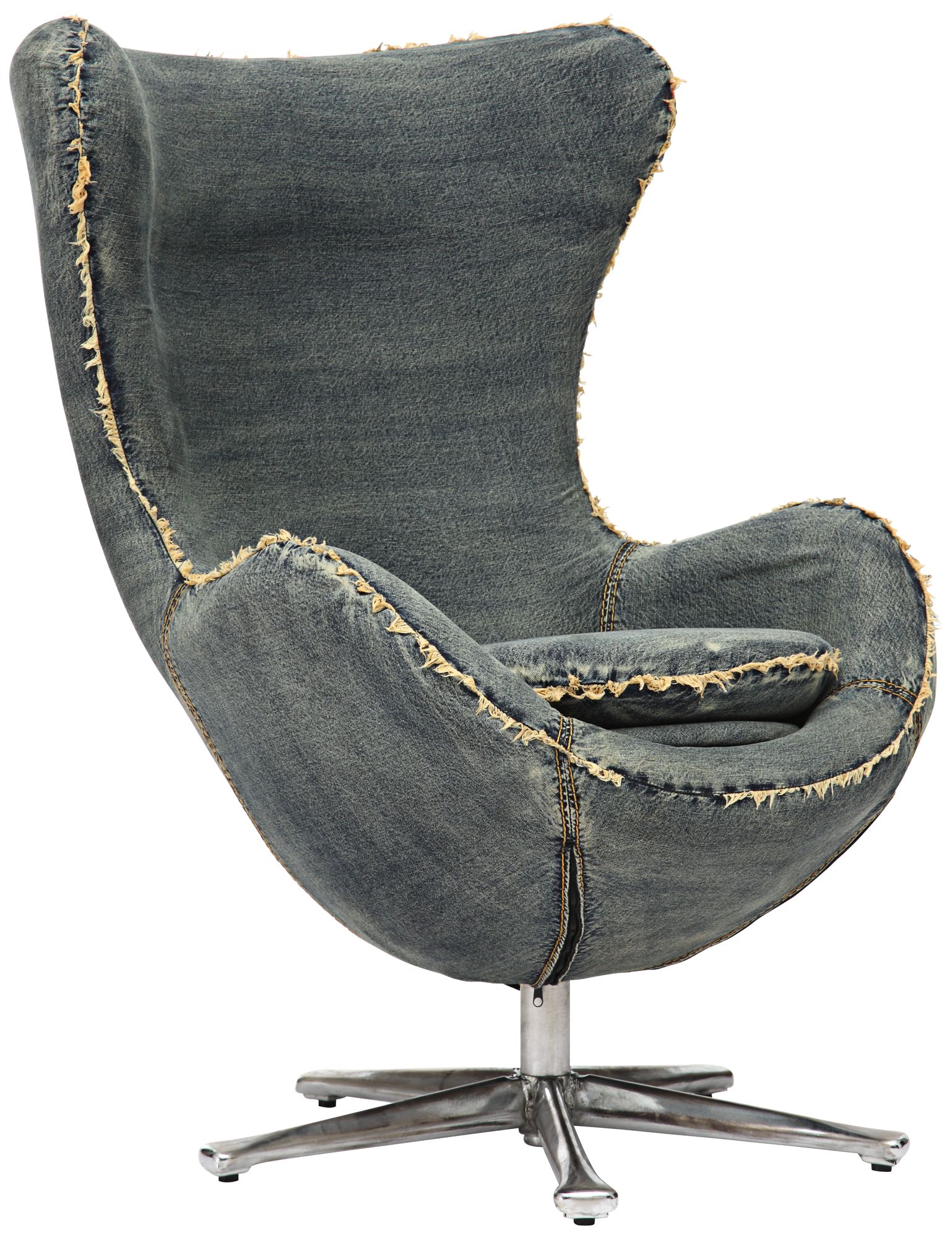 Zuo Winchester Blue Denim Armchair