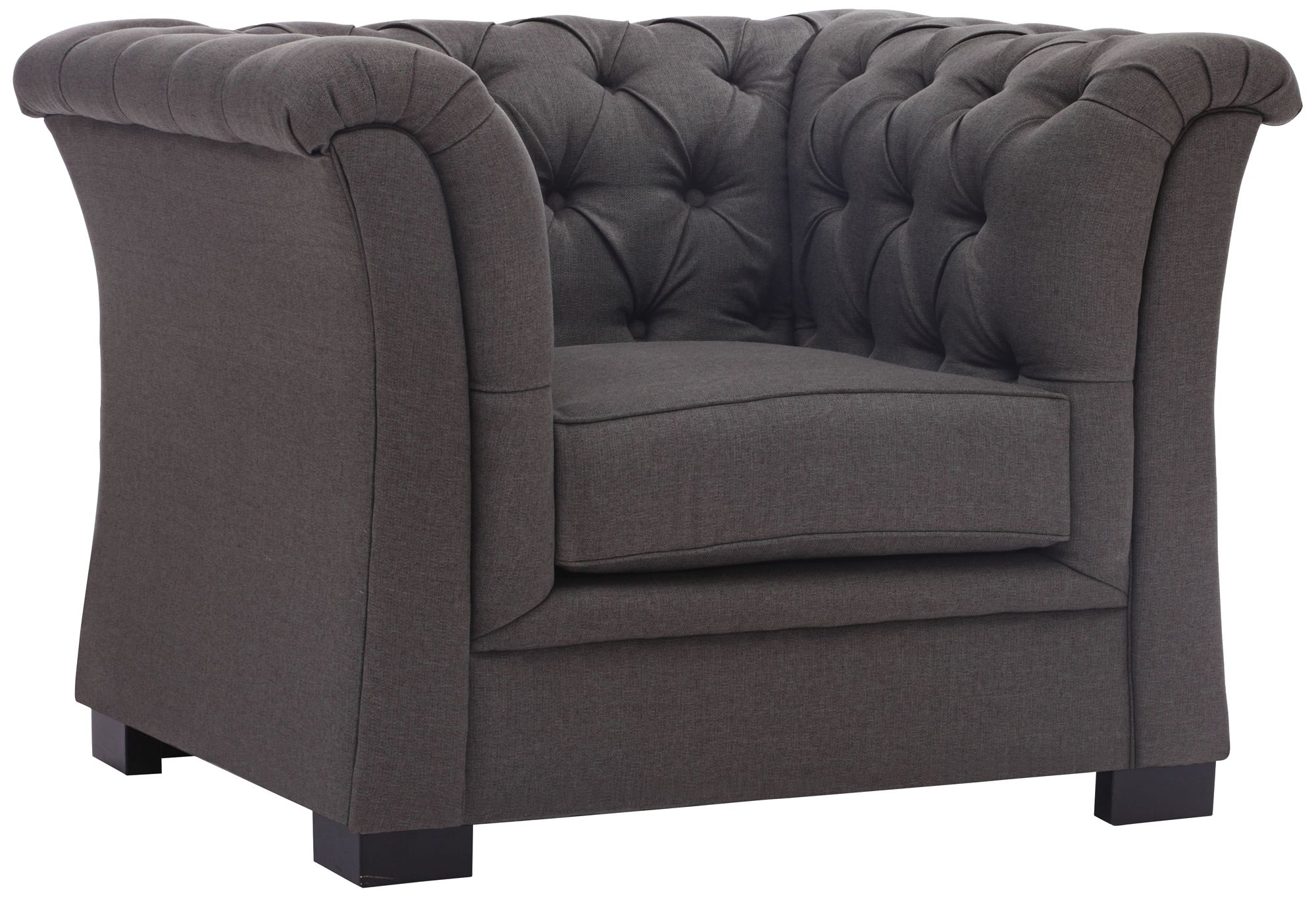 Zuo Nob Hill Charcoal Gray Armchair