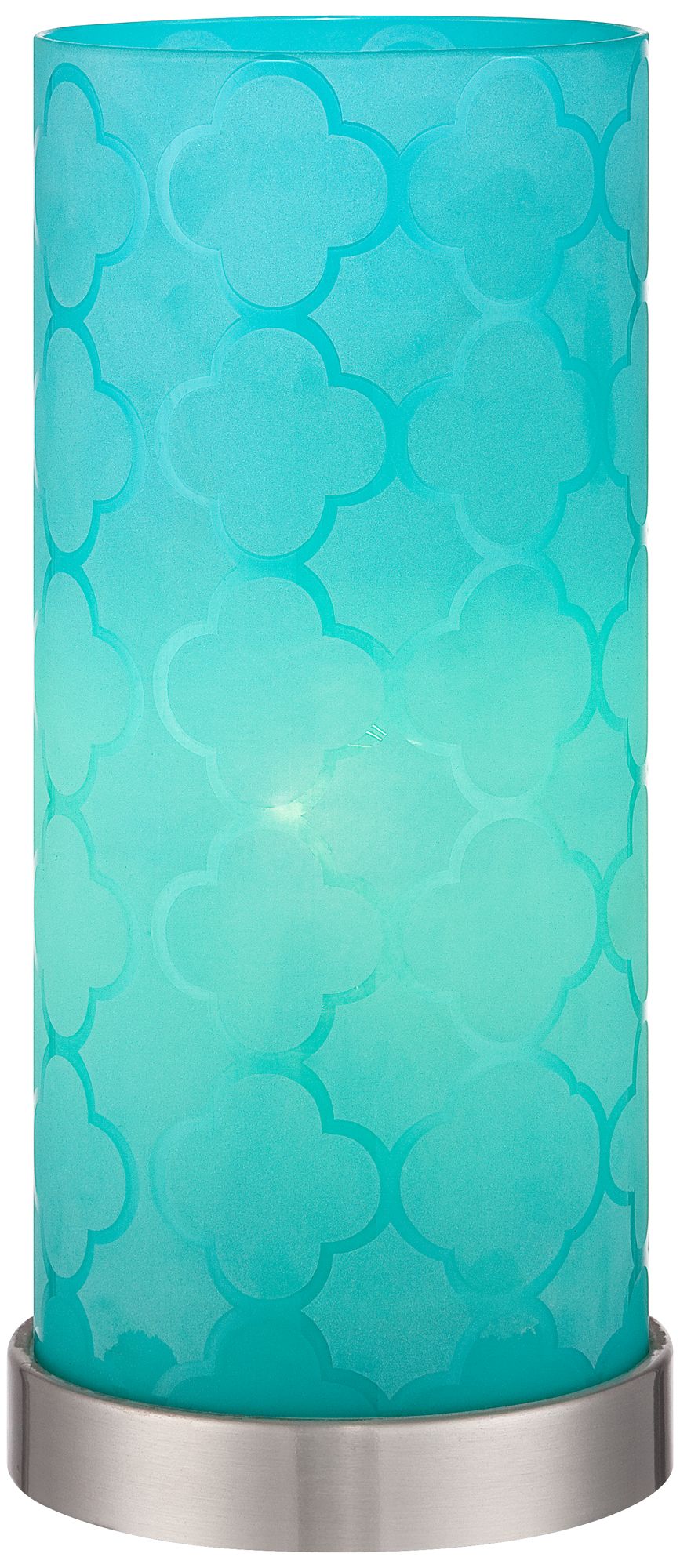Babette Blue Glass Cylinder Accent Lamp
