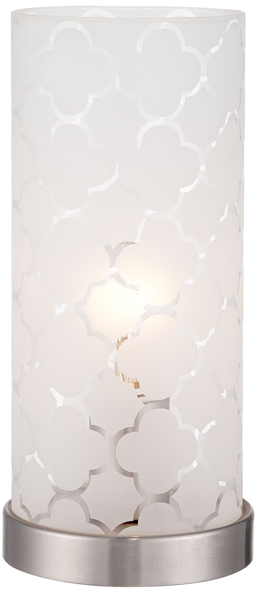 Babette White Glass Cylinder Accent Lamp