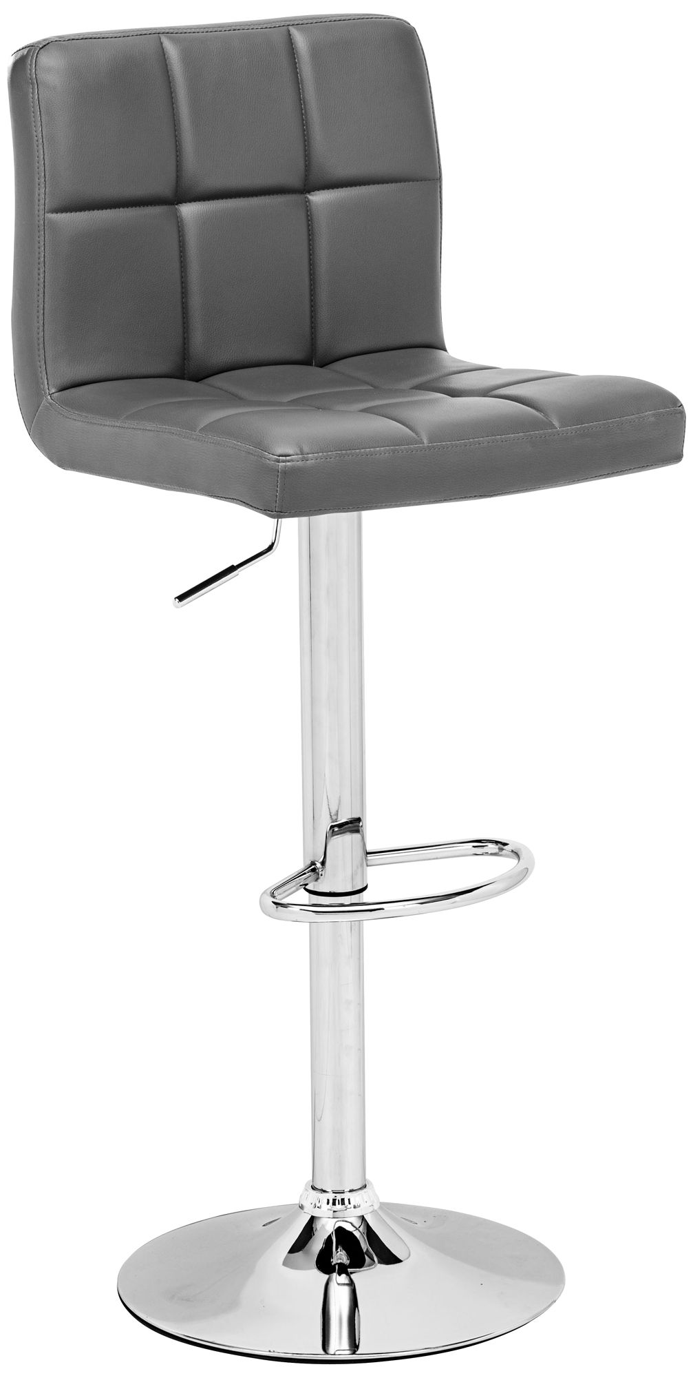 Zuo Agency Adjustable Height Gray Barstool