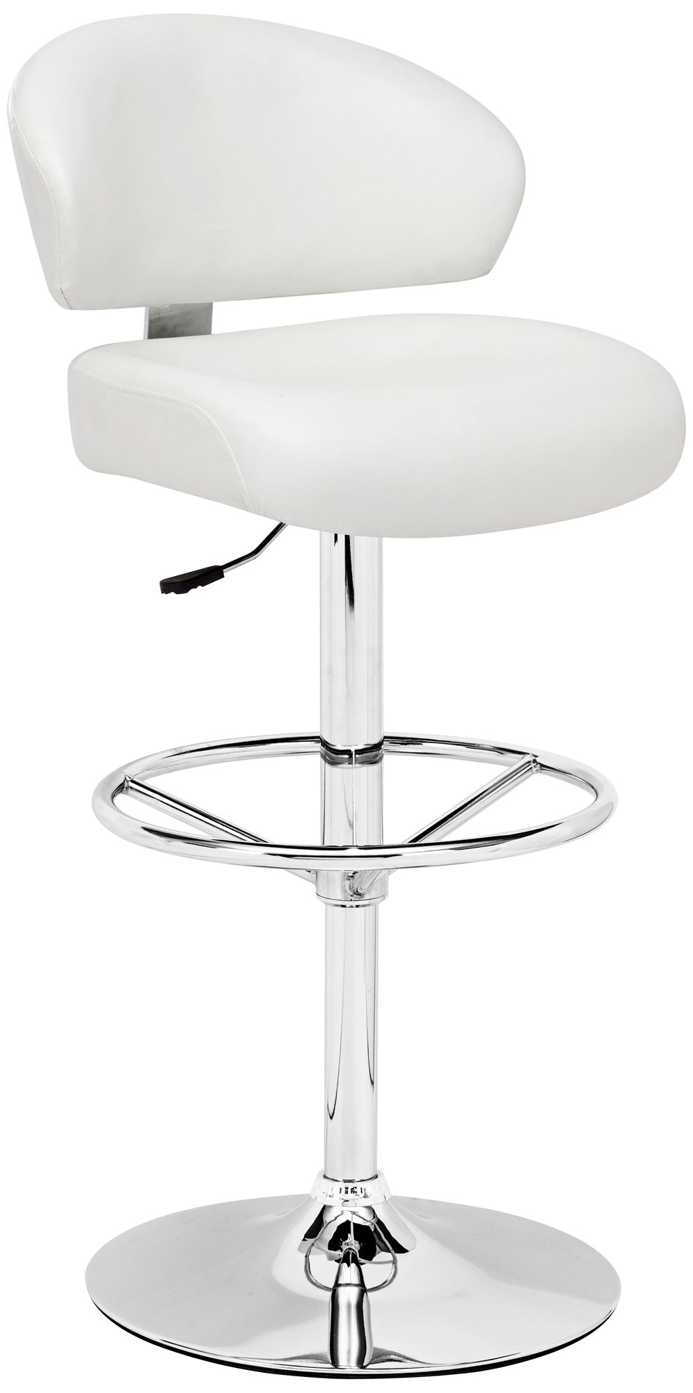 Zuo Tarragon White Faux Leather Barstool