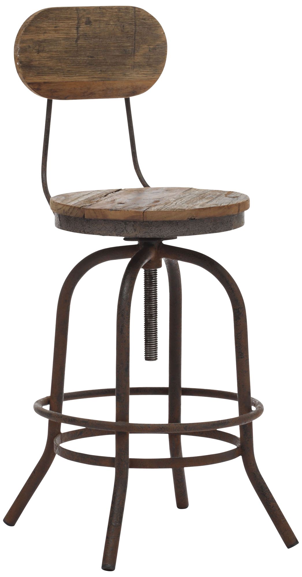 Zuo Twin Peaks Distressed Wood Counter Chair