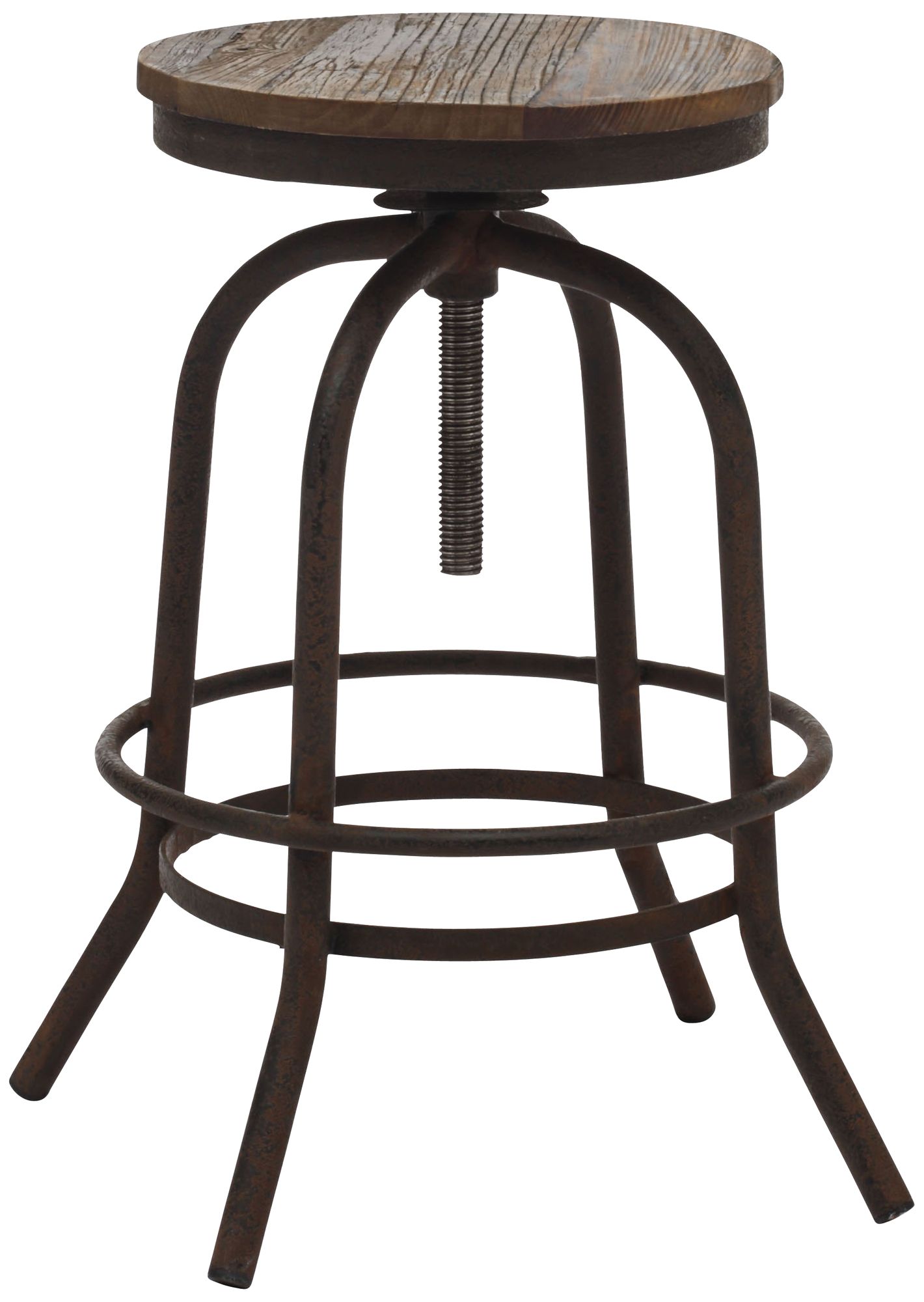 Zuo Twin Peaks Distressed Wood Counter Stool