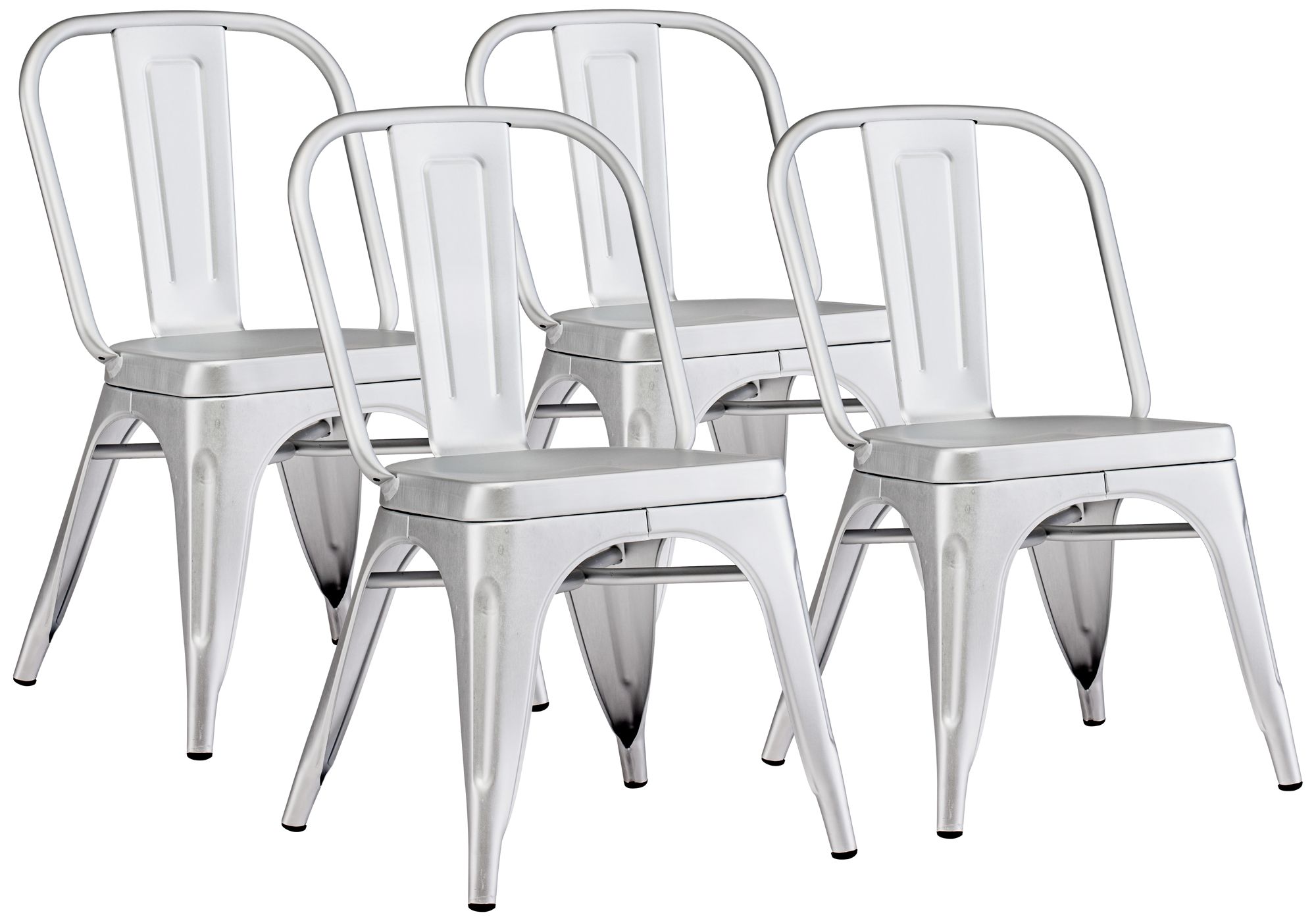 Zuo Token Set of 4 Lightweight Aluminum Chairs