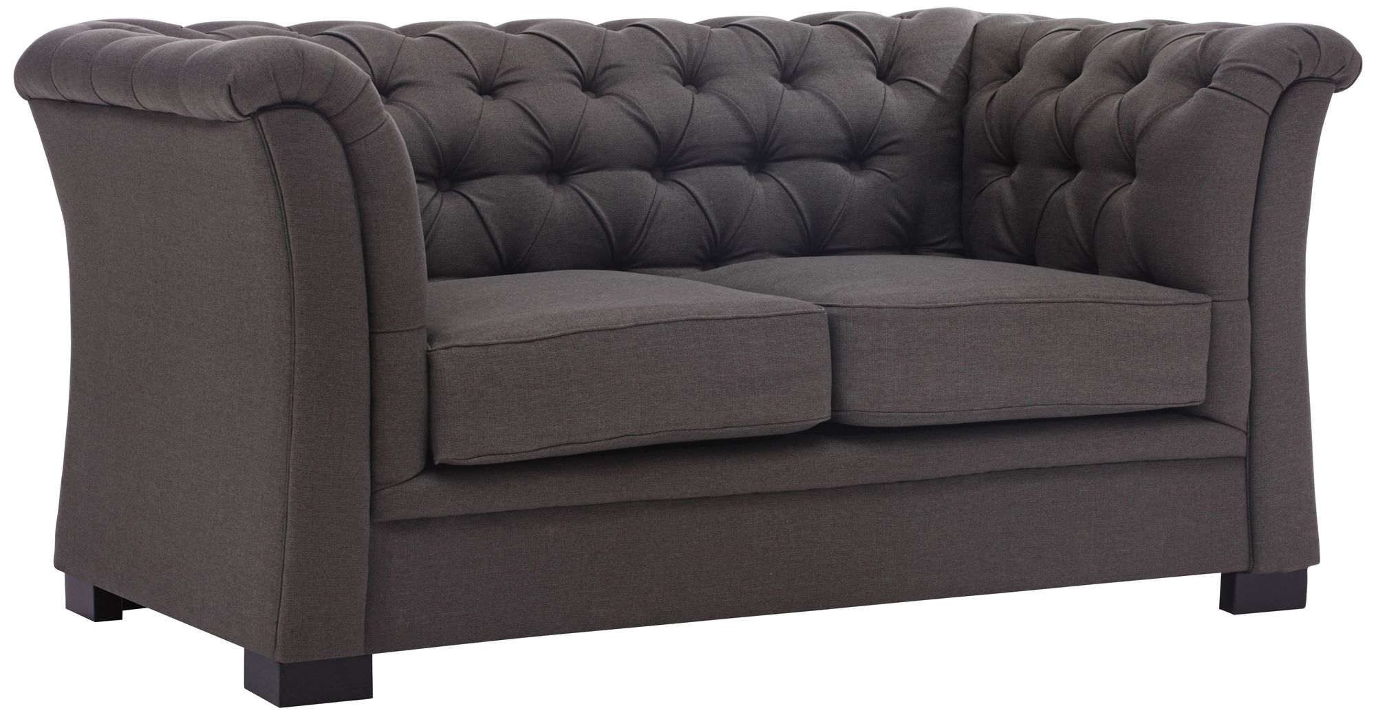 Zuo Nob Hill Charcoal Gray Loveseat