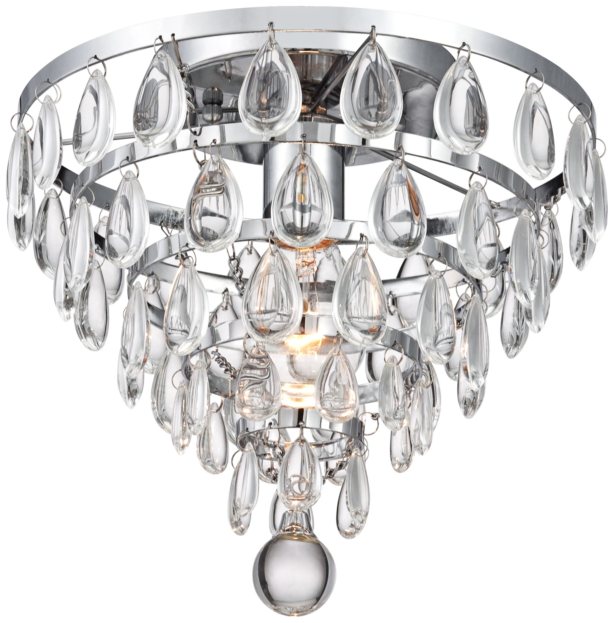 Supresa Crystal 11" Wide Chrome Ceiling Light